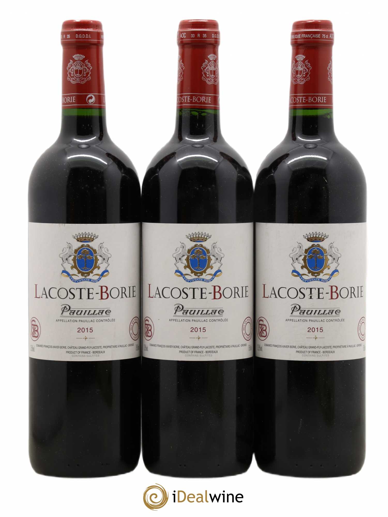 Lacoste Borie 2015 - Lot de 3 bouteilles - 0
