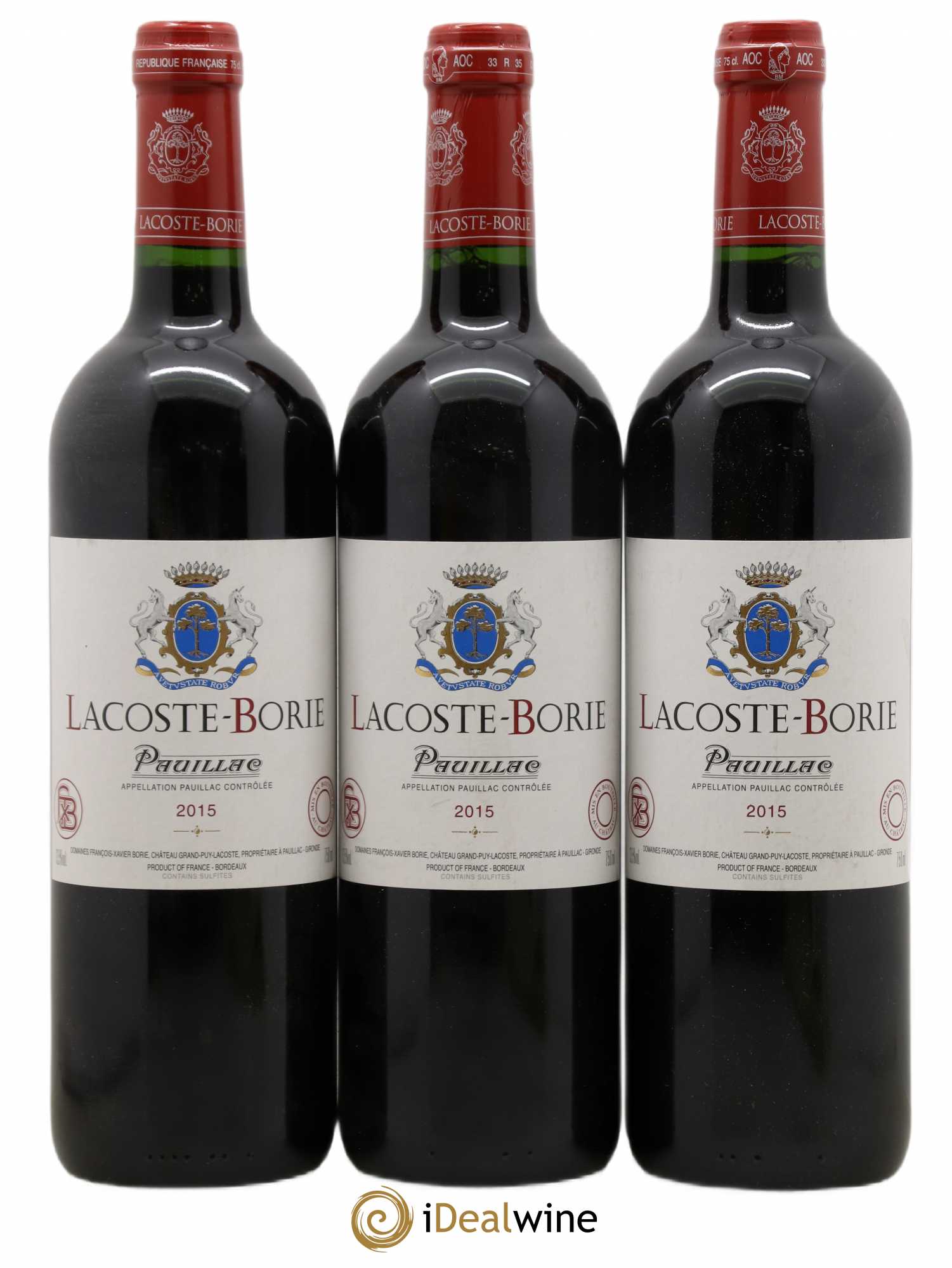 Lacoste Borie 2015 - Lot de 3 bouteilles - 0