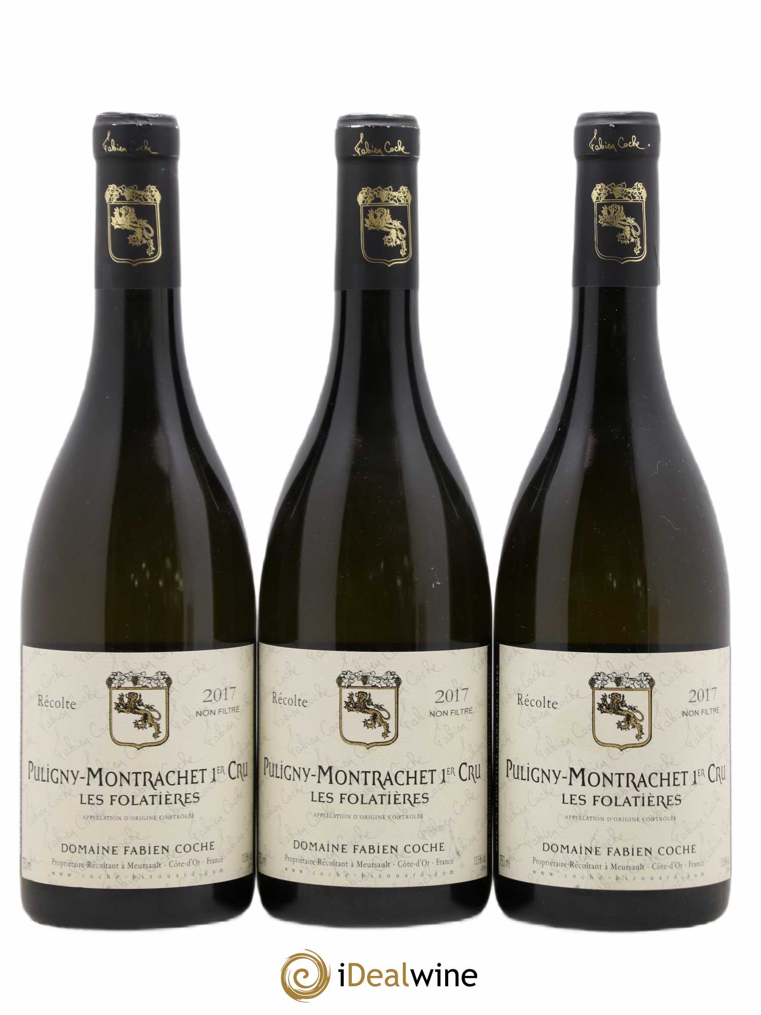 Puligny-Montrachet 1er Cru Les Folatieres Fabien Coche 2017 - Posten von 3 Flaschen - 0