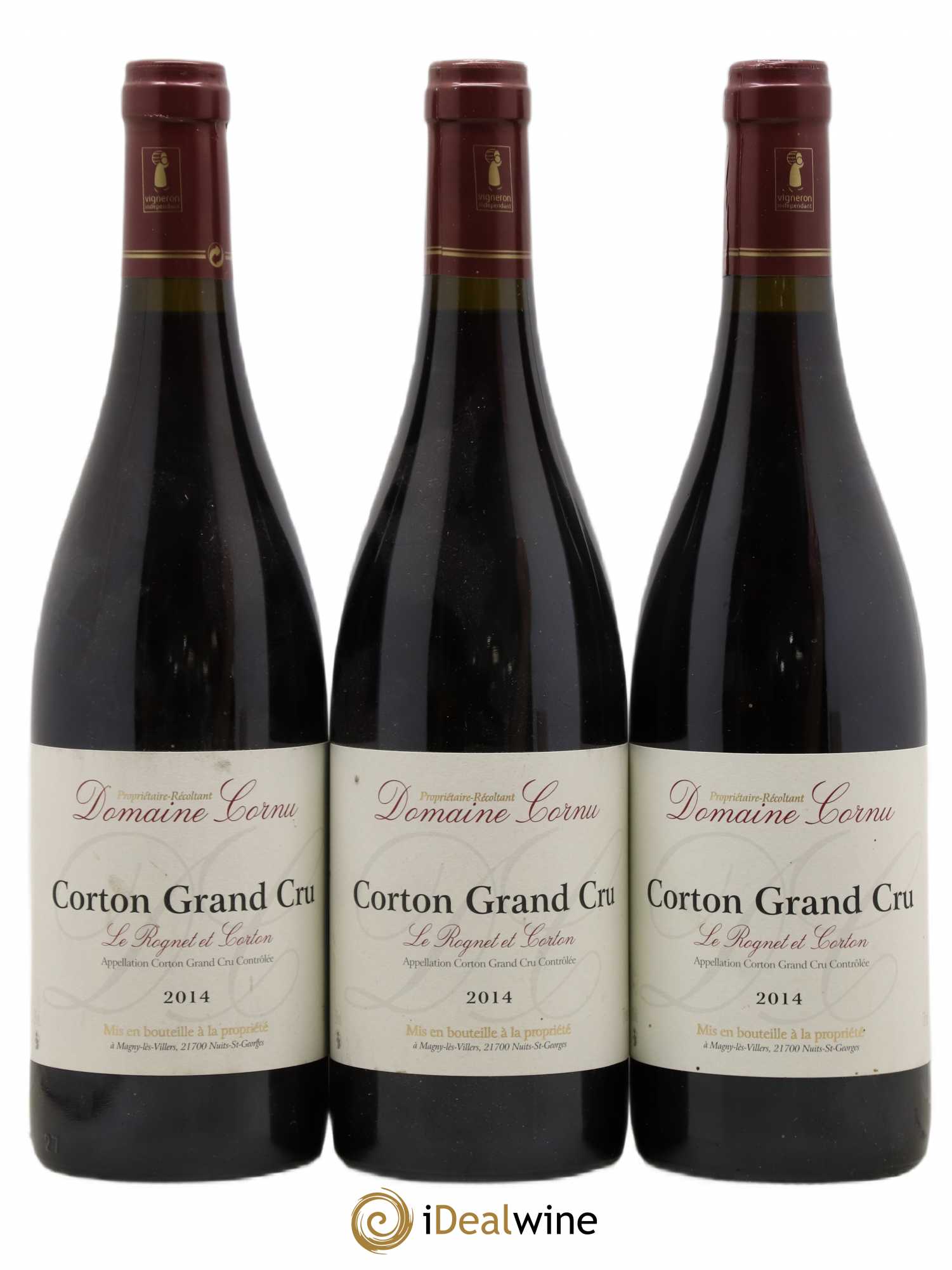 Corton Grand Cru Le Rognet et Corton Domaine Cornu 2014 - Lot de 3 bouteilles - 0