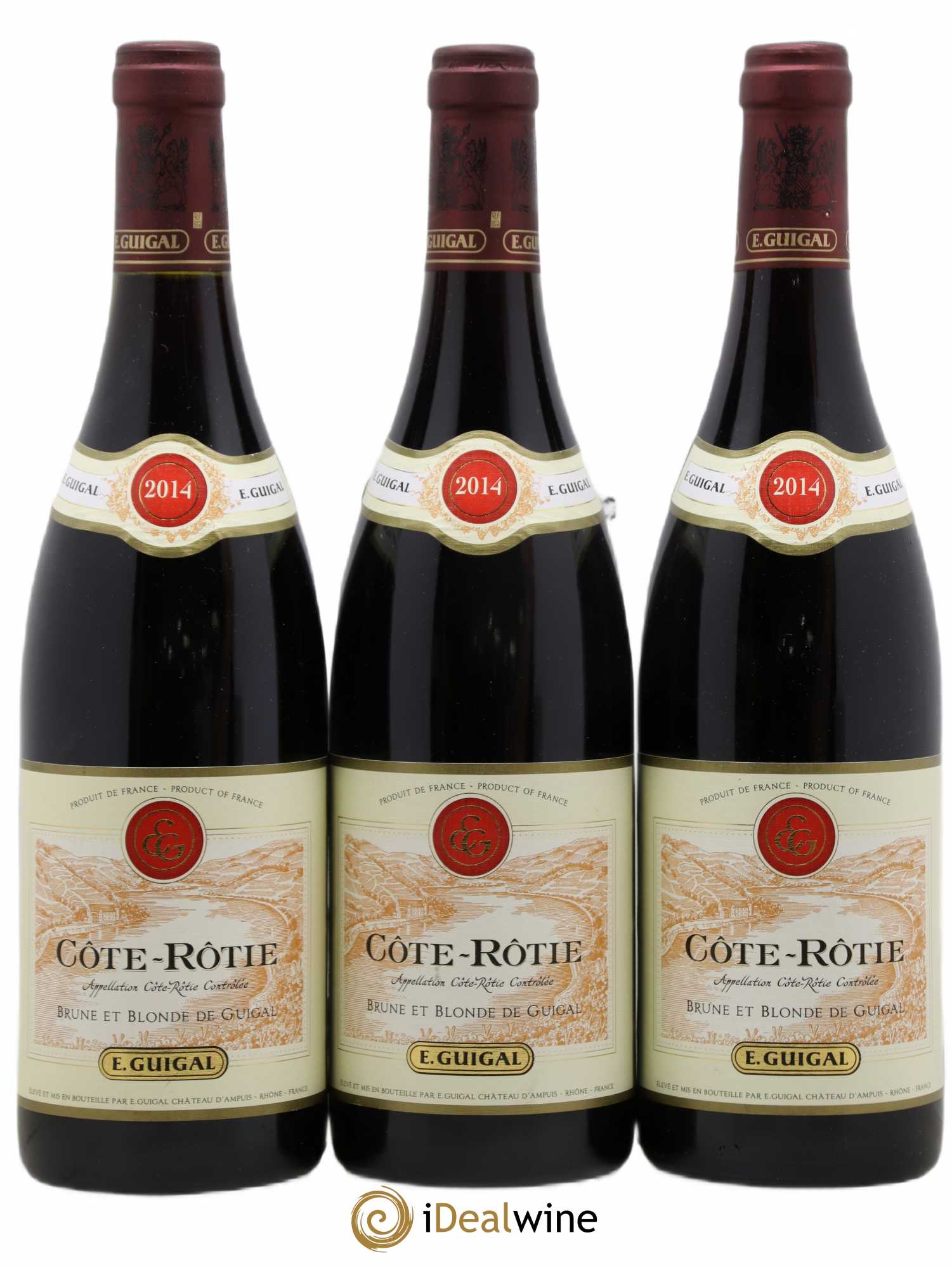 Côte-Rôtie Côtes Brune et Blonde Guigal 2014 - Lot de 3 bouteilles - 0