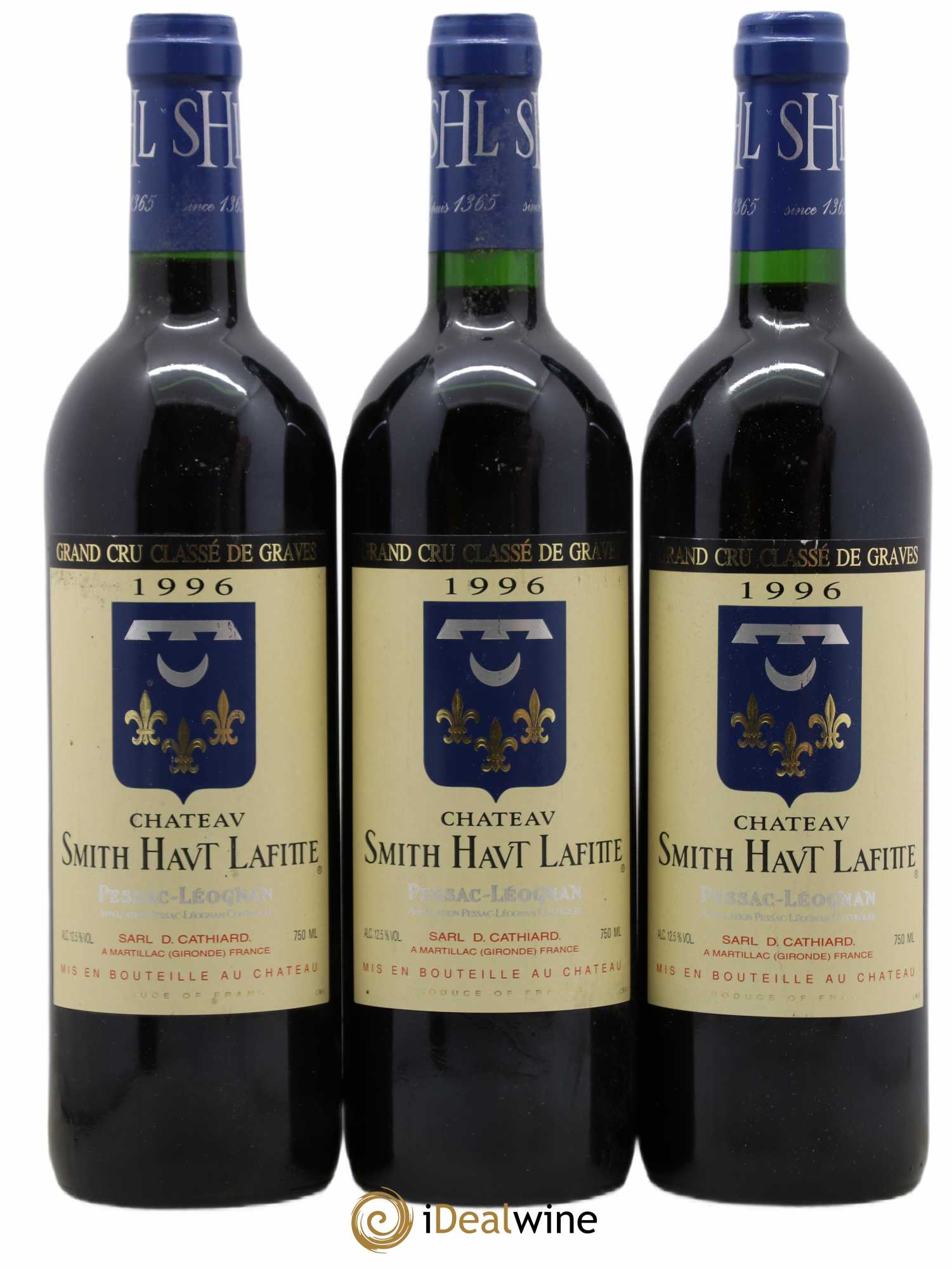 Château Smith Haut Lafitte Cru Classé de Graves 1996 - Lot de 3 bouteilles - 0