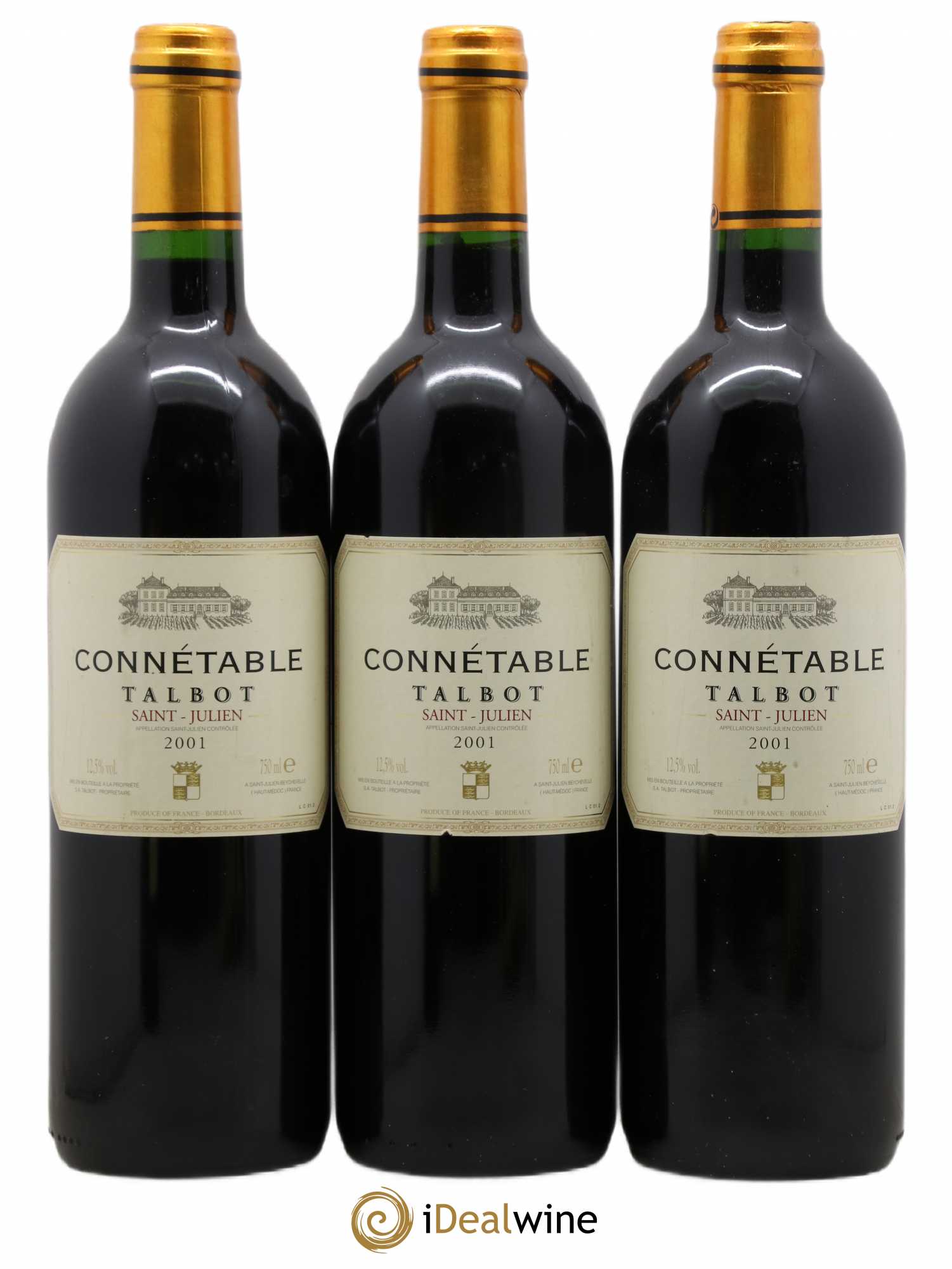 Connétable de Talbot Second Vin 2001 - Lot de 3 bouteilles - 0
