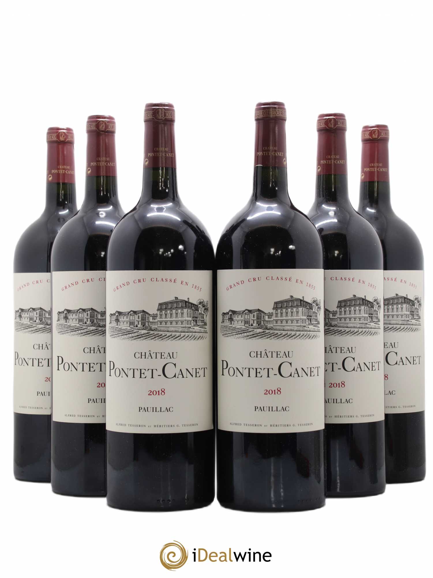 Château Pontet Canet 5ème Grand Cru Classé 2018 - Lot de 6 magnums - 0