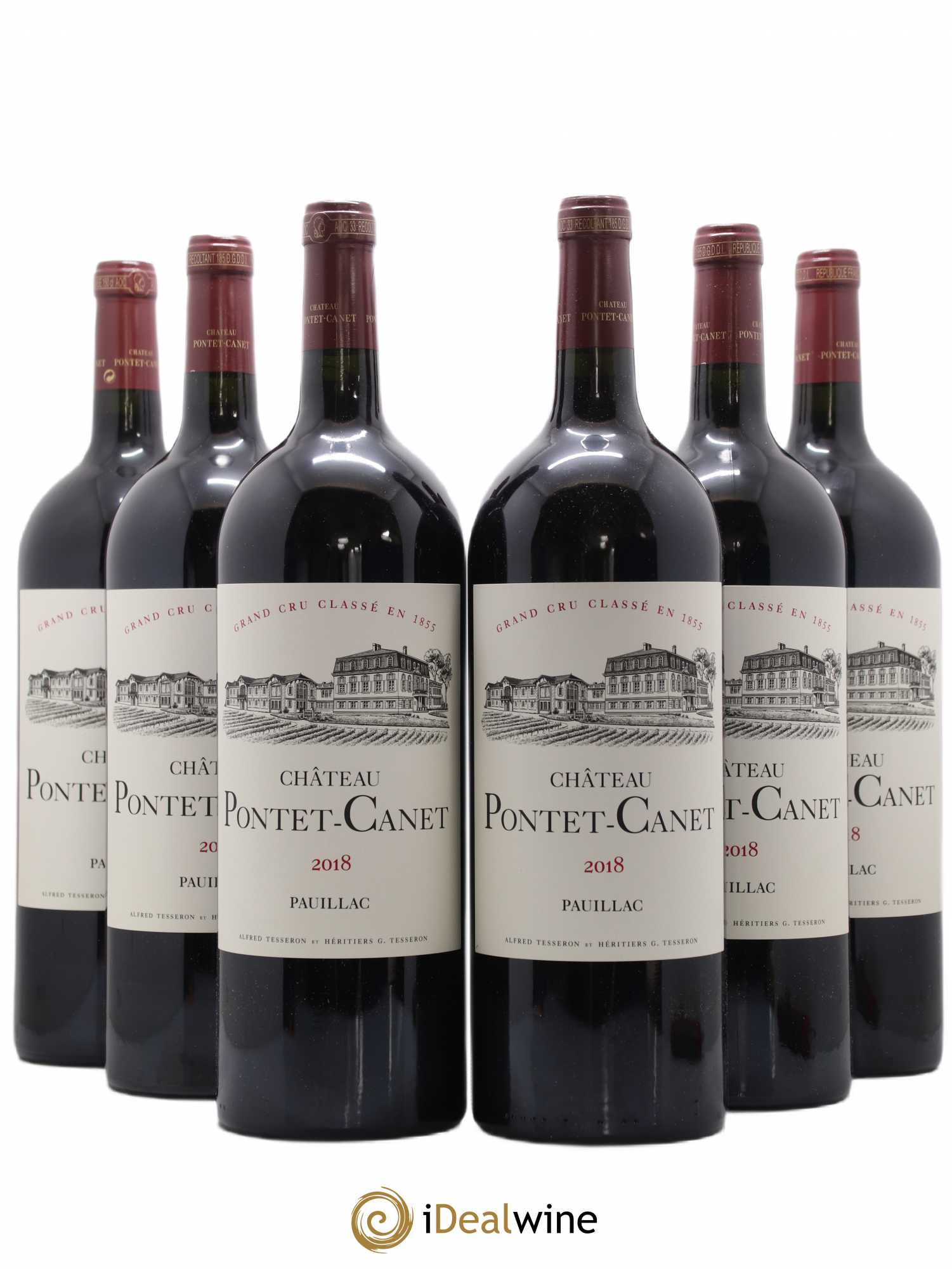 Château Pontet Canet 5ème Grand Cru Classé 2018 - Lot de 6 magnums - 0