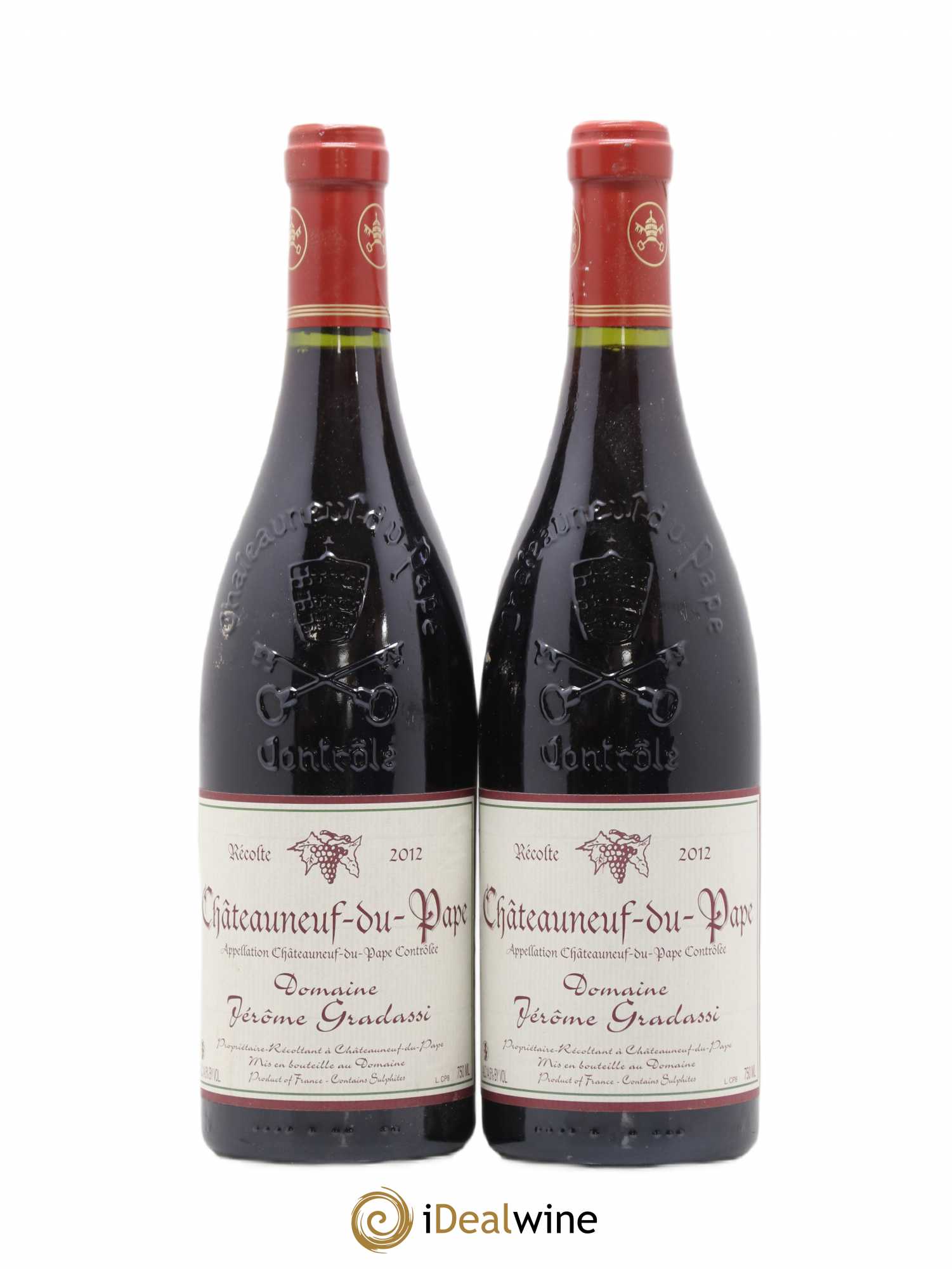Châteauneuf-du-Pape Jerome Gradassi 2012 - Lot de 2 bouteilles - 0