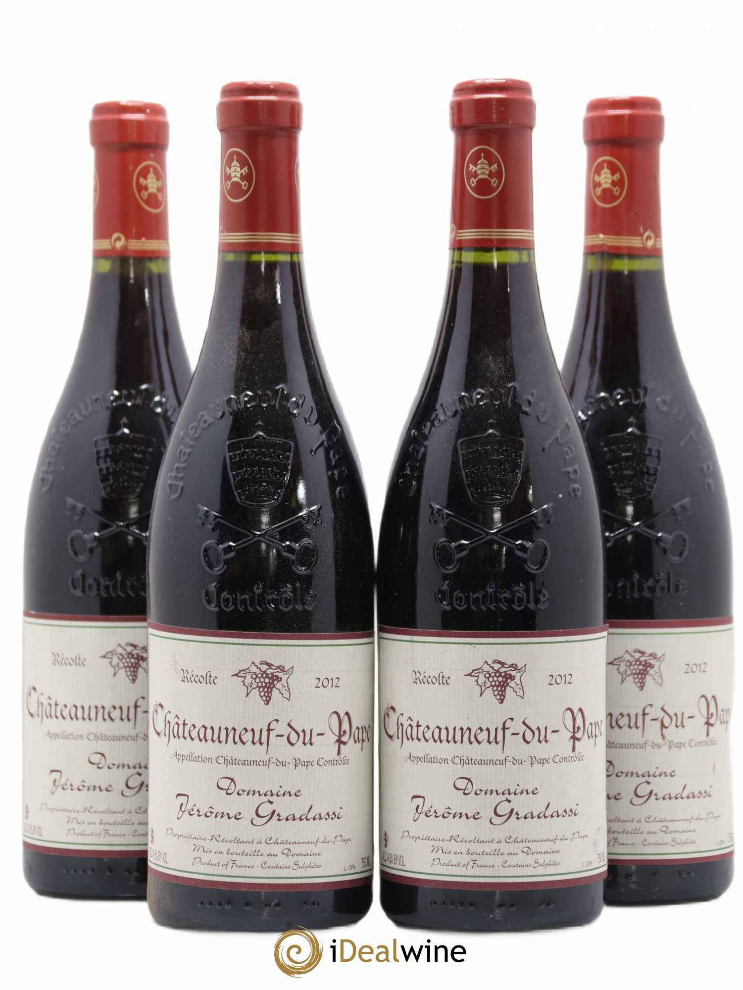 Châteauneuf-du-Pape Jerome Gradassi 2012 - Posten von 4 Flaschen - 0