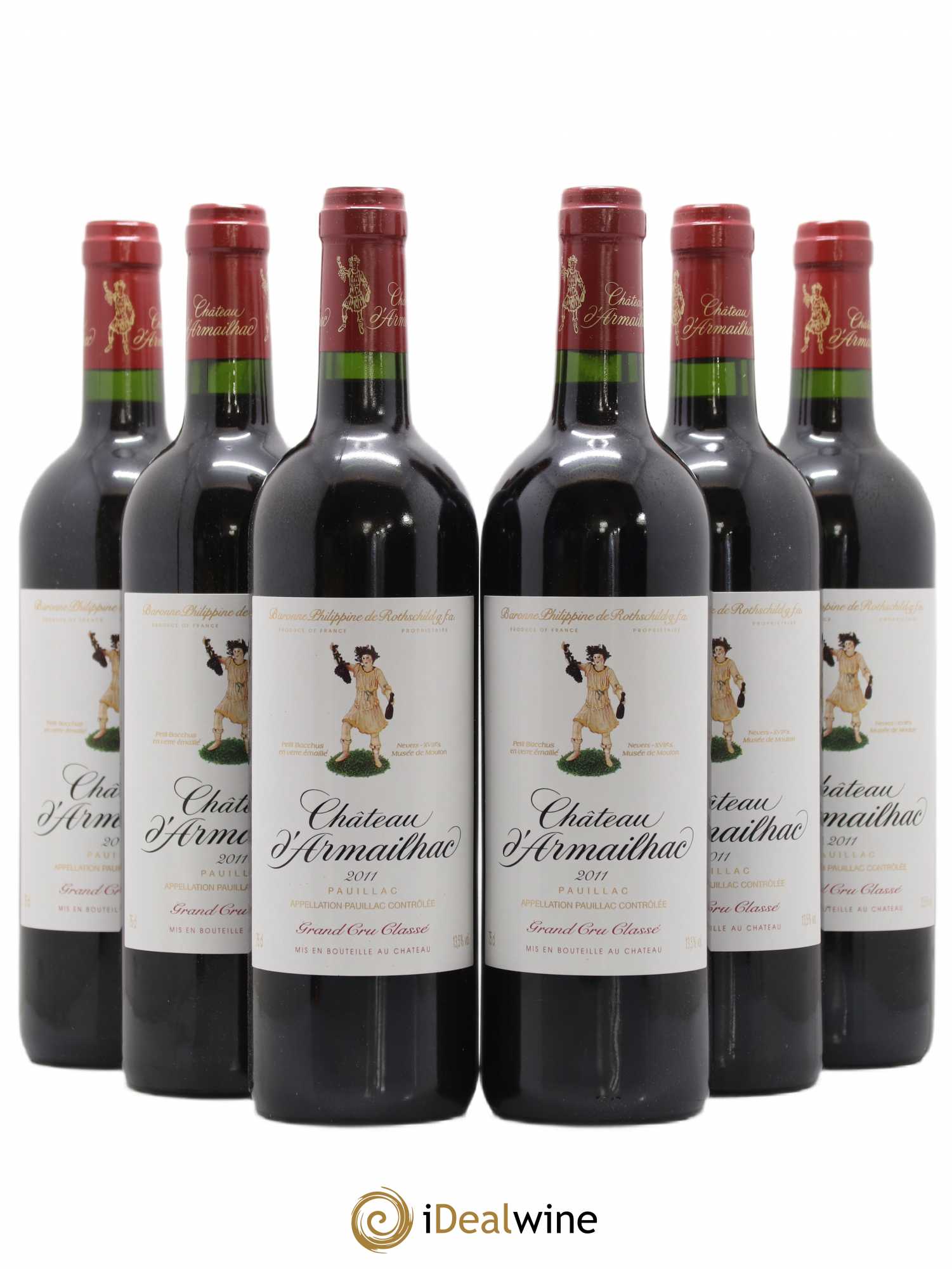 Château d' Armailhac - Mouton Baron(ne) Philippe 5ème Grand Cru Classé 2011 - Lot de 6 bouteilles - 0