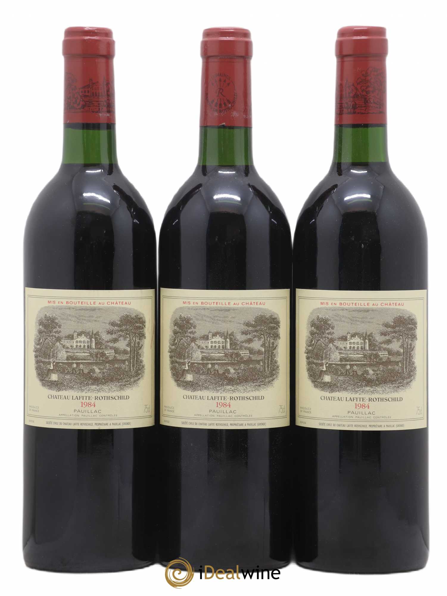 Château Lafite Rothschild 1er Grand Cru Classé 1984 - Lot de 3 bouteilles - 0