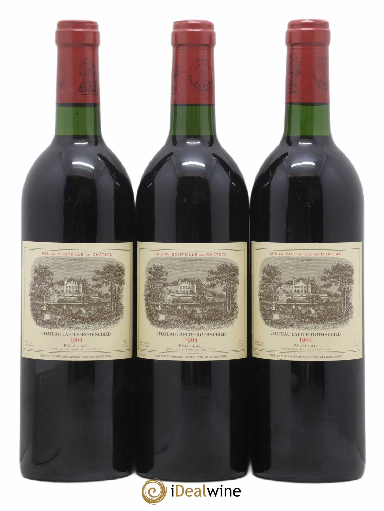 Château Lafite Rothschild 1er Grand Cru Classé 1984 - Lot de 3 bouteilles - 0