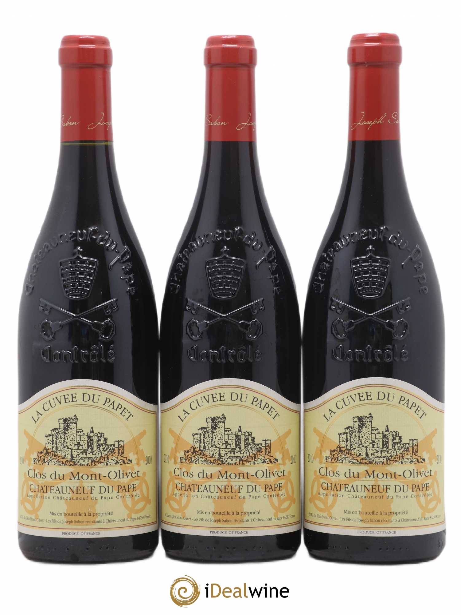 Châteauneuf-du-Pape Cuvée du Papet Clos du Mont-Olivet 2010 - Lot de 3 bouteilles - 0