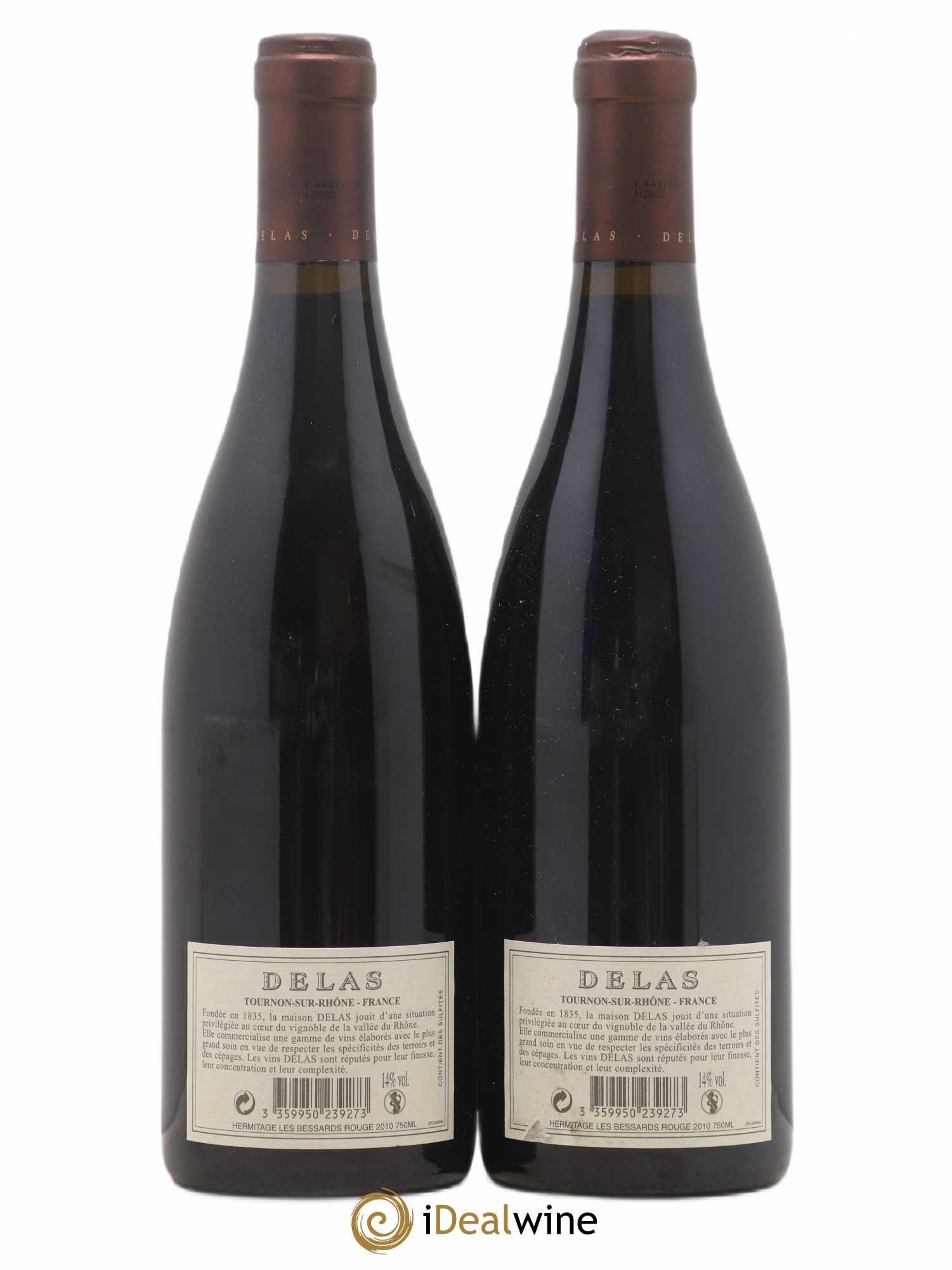 Hermitage Les Bessards Delas Frères 2010 - Lot de 2 bouteilles - 1