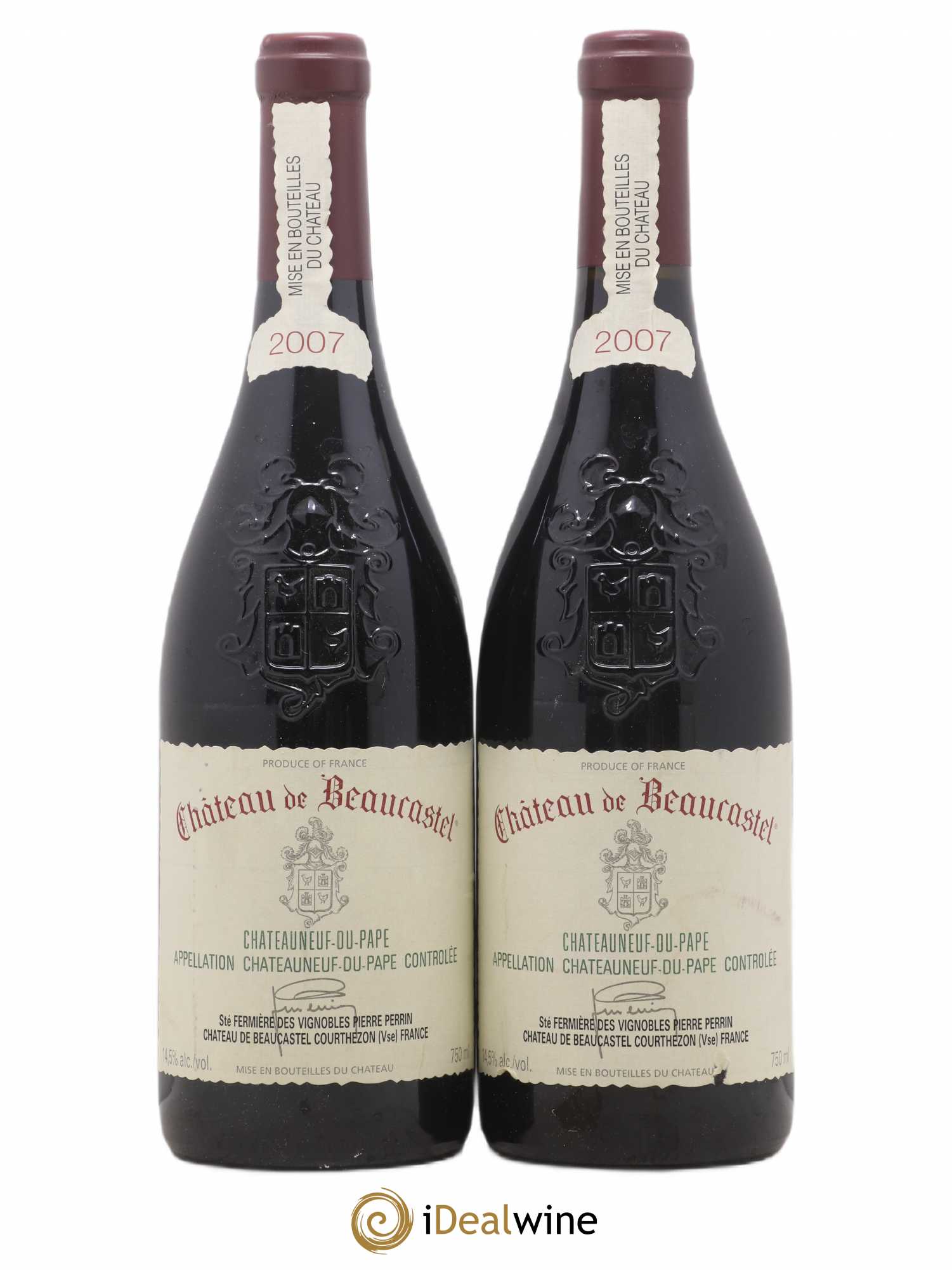 Châteauneuf-du-Pape Château de Beaucastel Famille Perrin 2007 - Lot de 2 bouteilles - 0