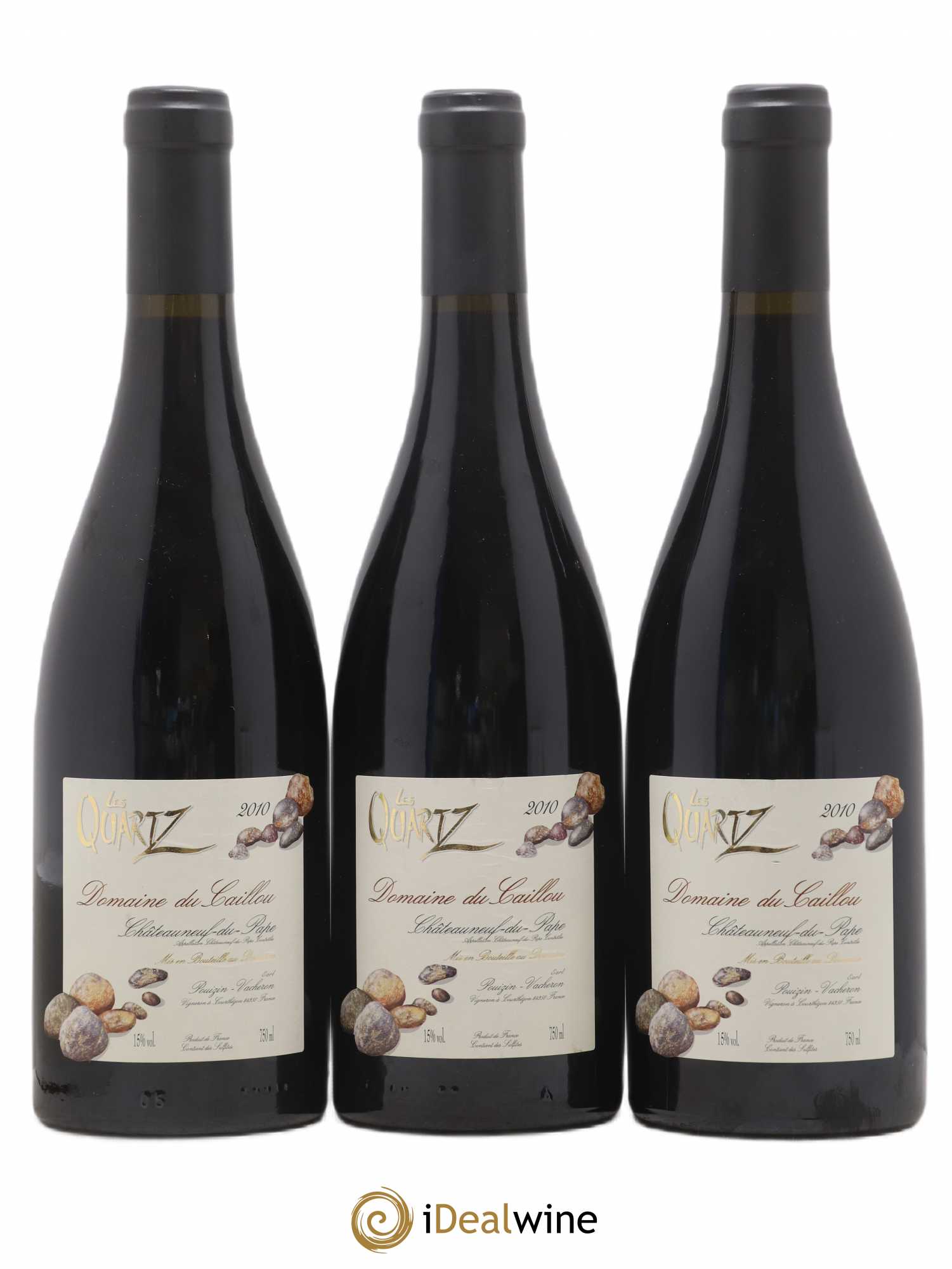 Châteauneuf-du-Pape Les Quartz Clos du Caillou 2010 - Lot de 3 bouteilles - 0