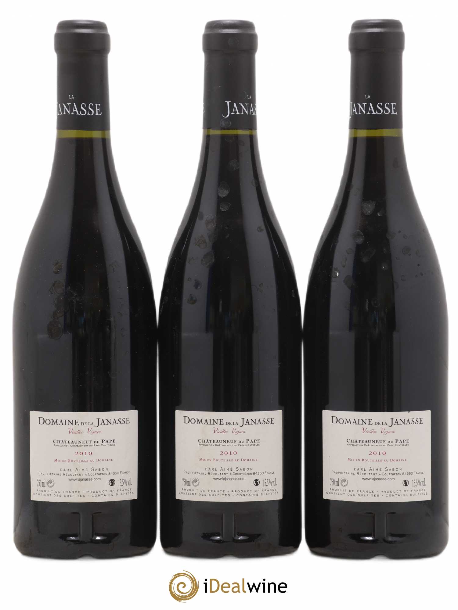 Châteauneuf-du-Pape Cuvée Vieilles Vignes La Janasse (Domaine de) 2010 - Lot de 3 bouteilles - 1
