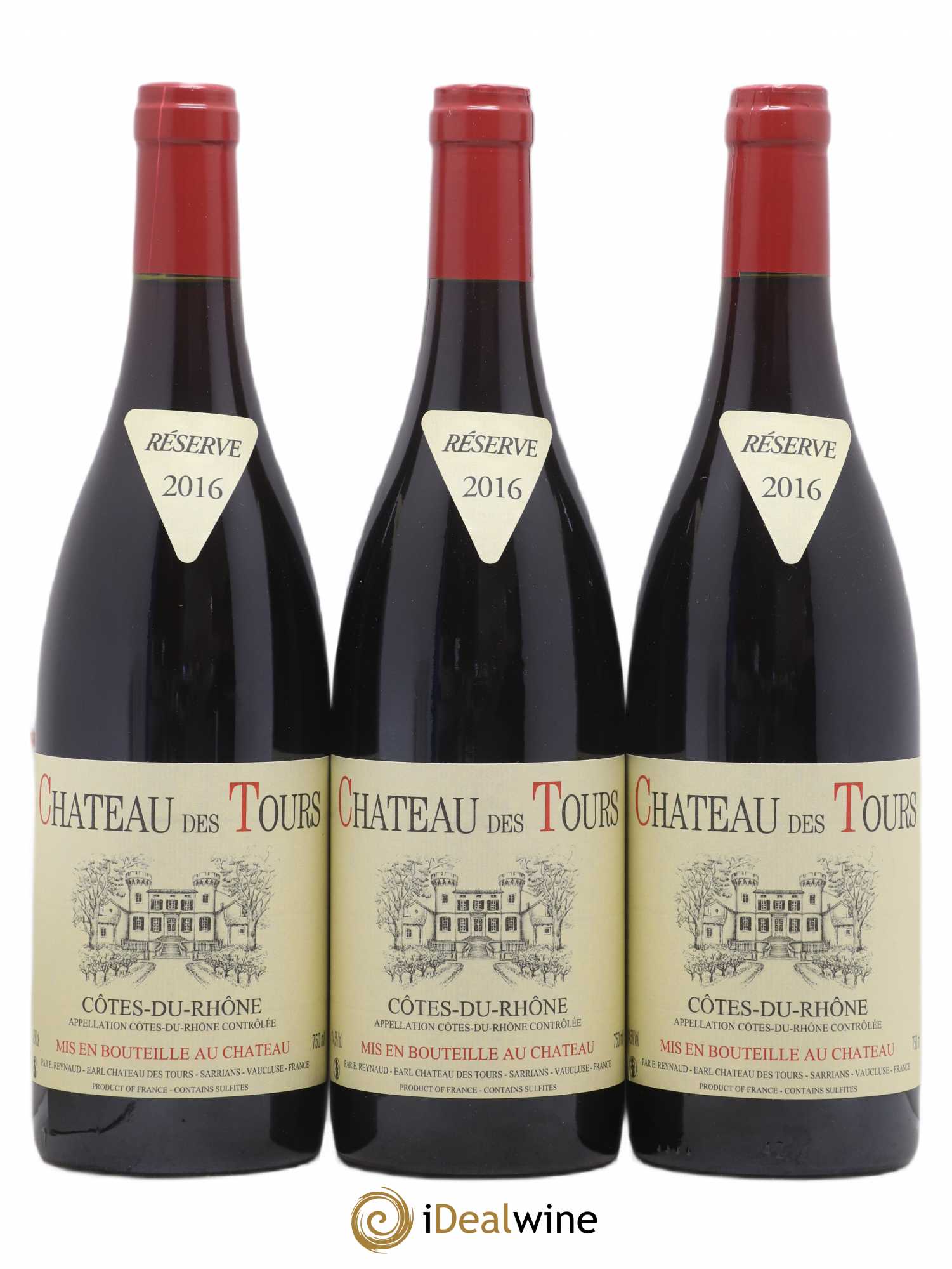 Côtes-du-Rhône Château des Tours Emmanuel Reynaud 2016 - Lot de 3 bouteilles - 0
