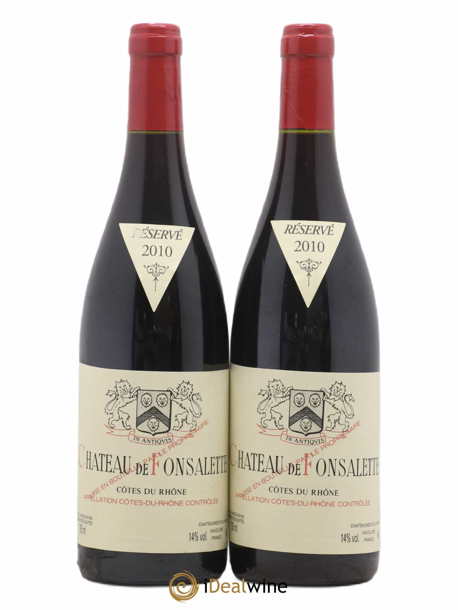 Côtes-du-Rhône Château de Fonsalette Emmanuel Reynaud 2010 - Lot de 2 bouteilles - 0