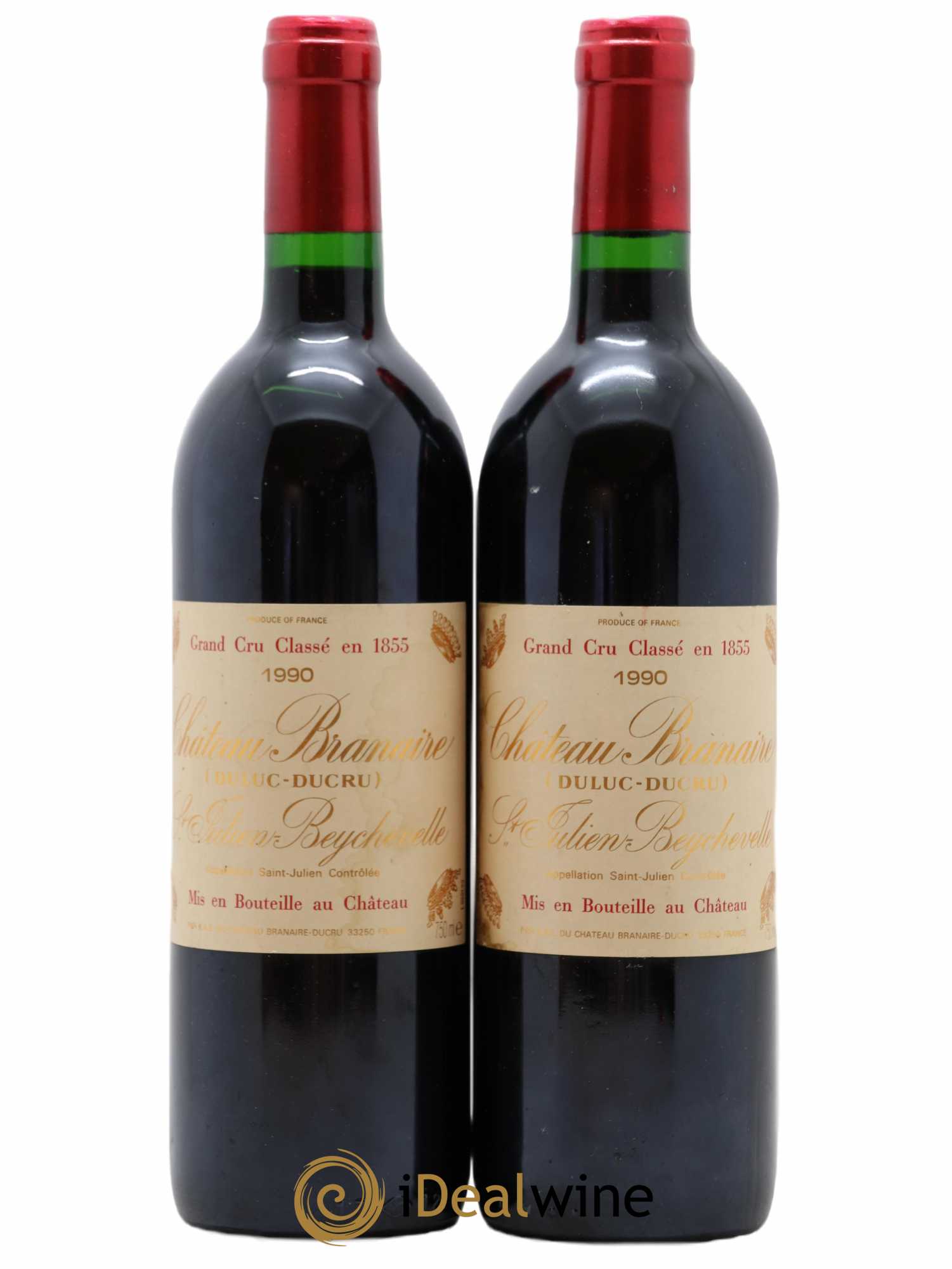 Château Branaire Ducru 4ème Grand Cru Classé 1990 - Lot de 2 bouteilles - 0