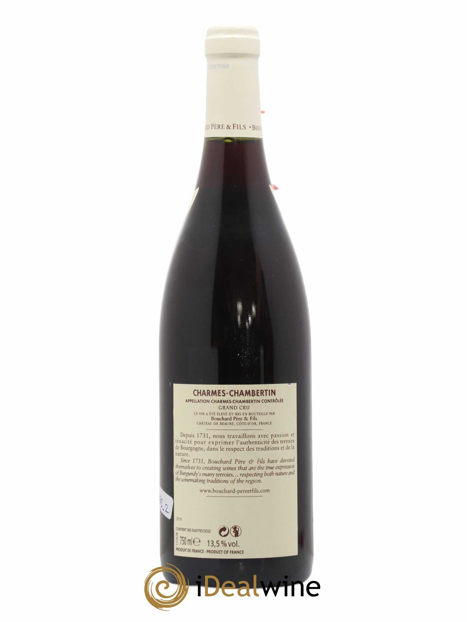 Charmes-Chambertin Grand Cru Bouchard Père & Fils 2010 - Lot de 1 bouteille - 1
