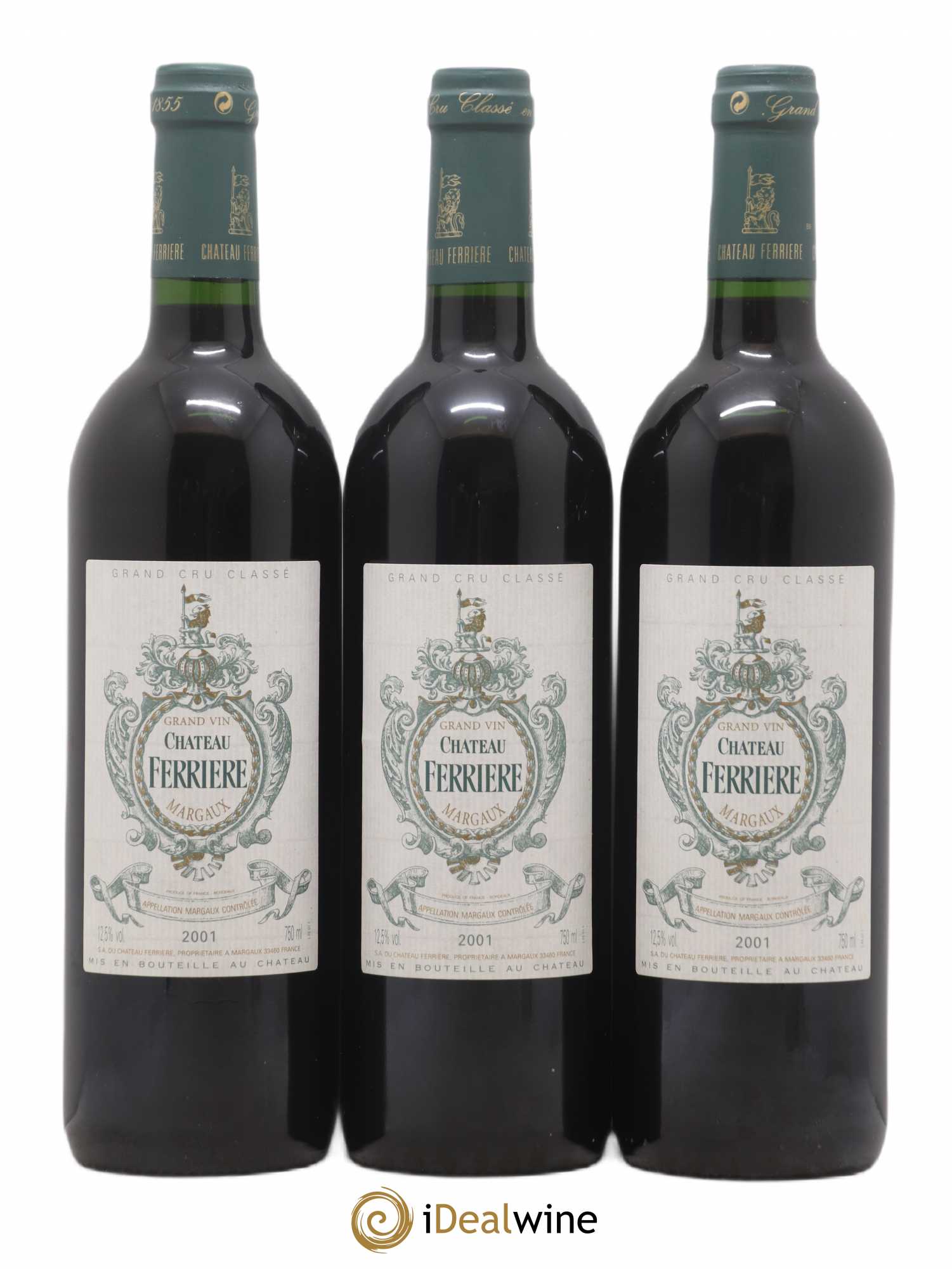 Château Ferrière 3ème Grand Cru Classé 2001 - Lot de 3 bouteilles - 0