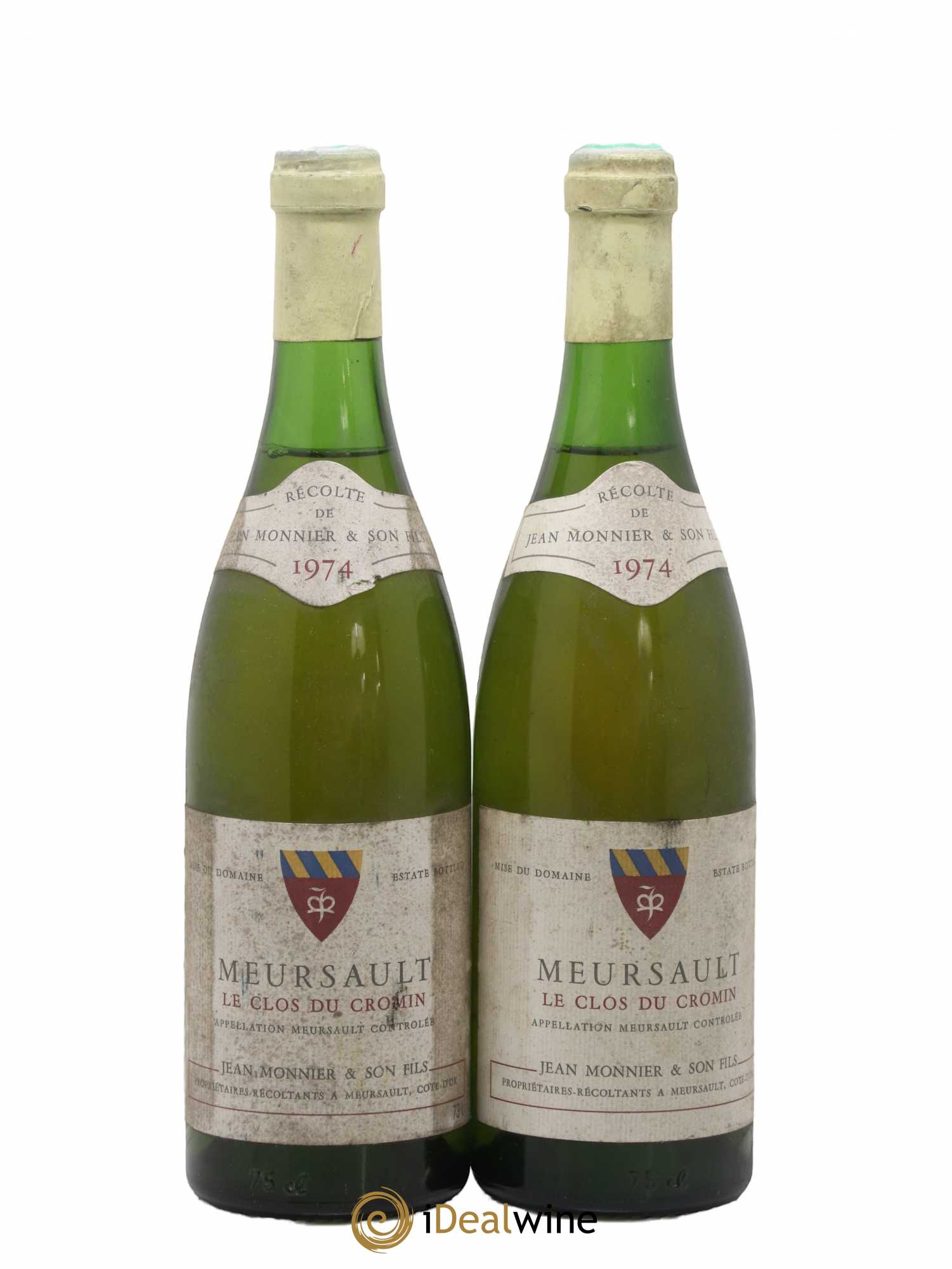 Meursault Clos du Cromin Jean Monnier 1974 - Posten von 2 Flaschen - 0