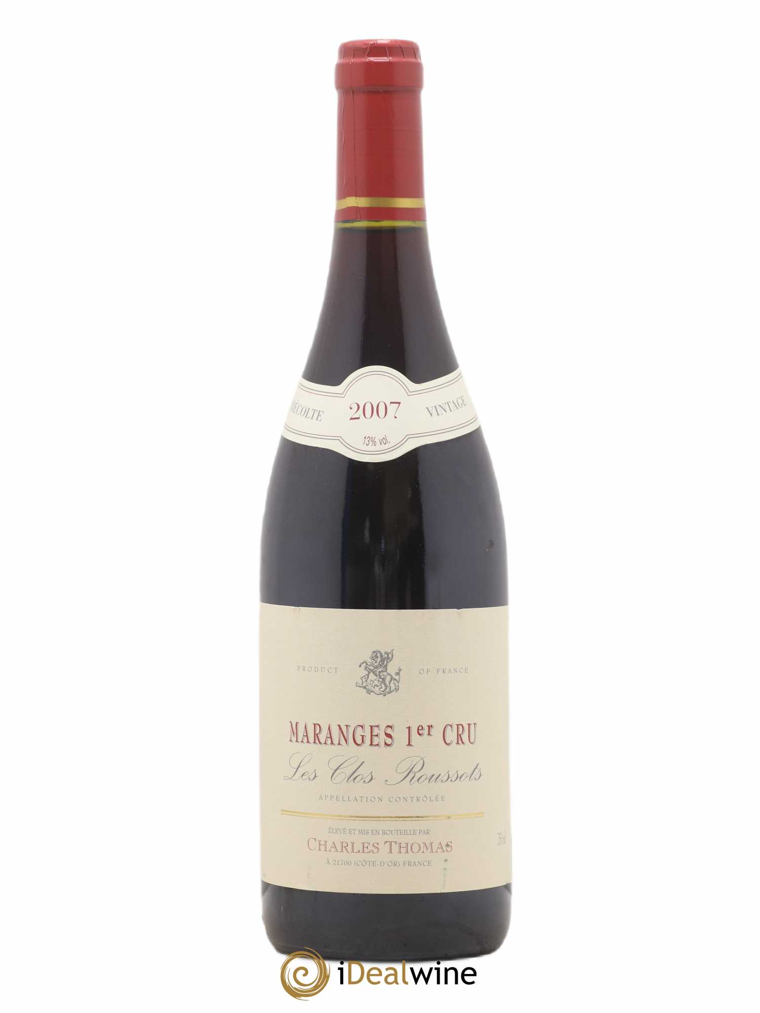 Maranges 1er Cru Les Clos Roussots Charles Thomas 2007 - Lot de 1 bouteille - 0