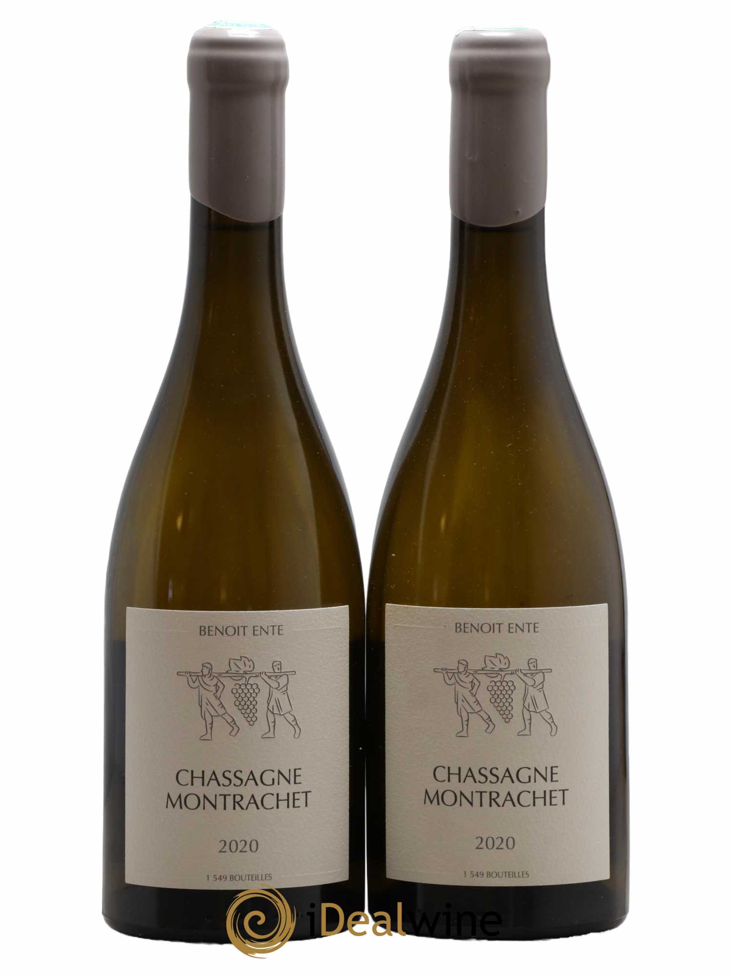 Chassagne-Montrachet Les Houillères Benoit Ente 2020 - Lot of 2 bottles - 0