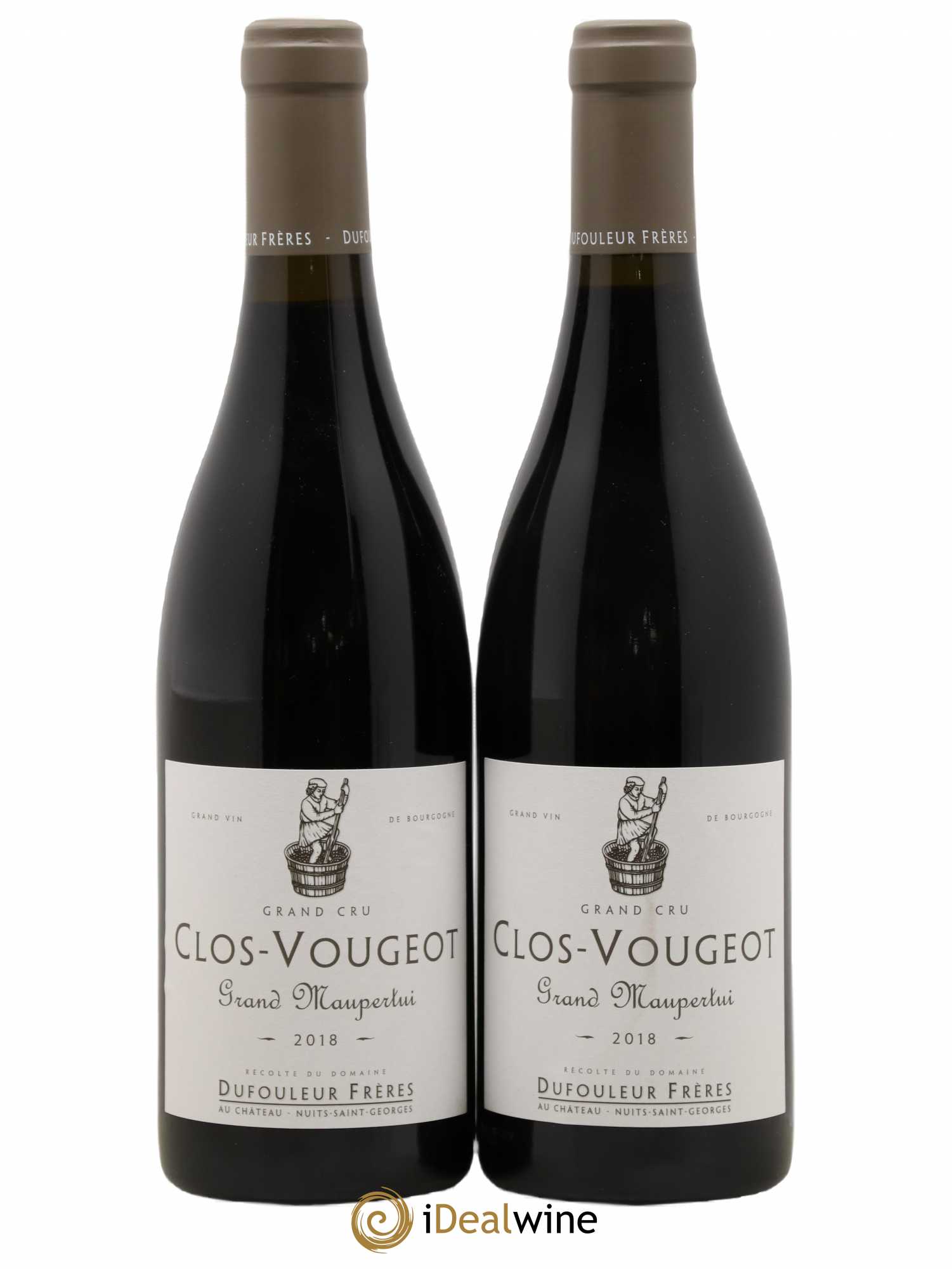 Clos de Vougeot Grand Cru Grand Maupertui Dufouleur Frères 2018 - Posten von 2 Flaschen - 0