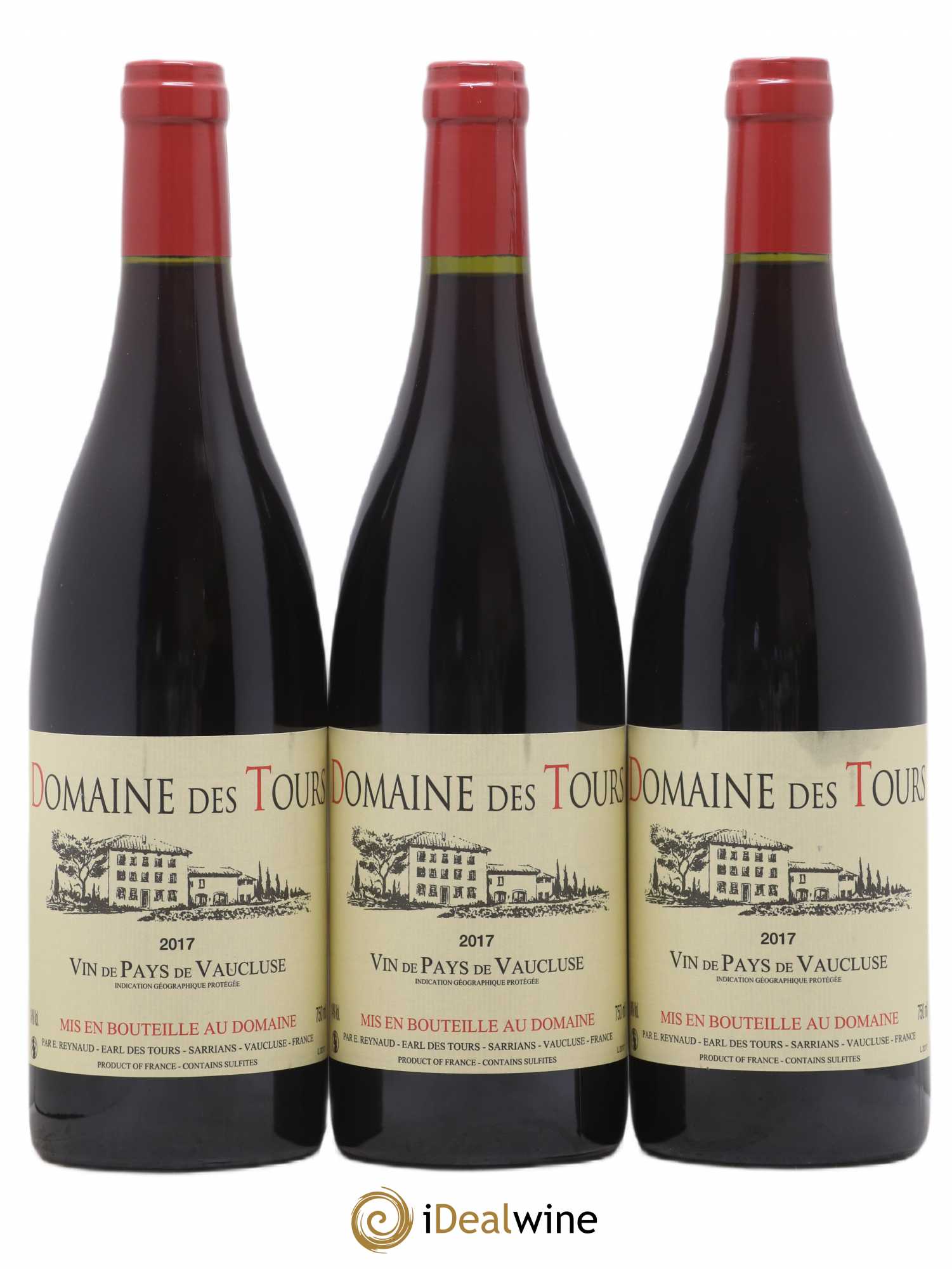 Vaucluse (Vin de Pays de Vaucluse) Domaine des Tours Emmanuel Reynaud 2017 - Lot de 3 bouteilles - 0