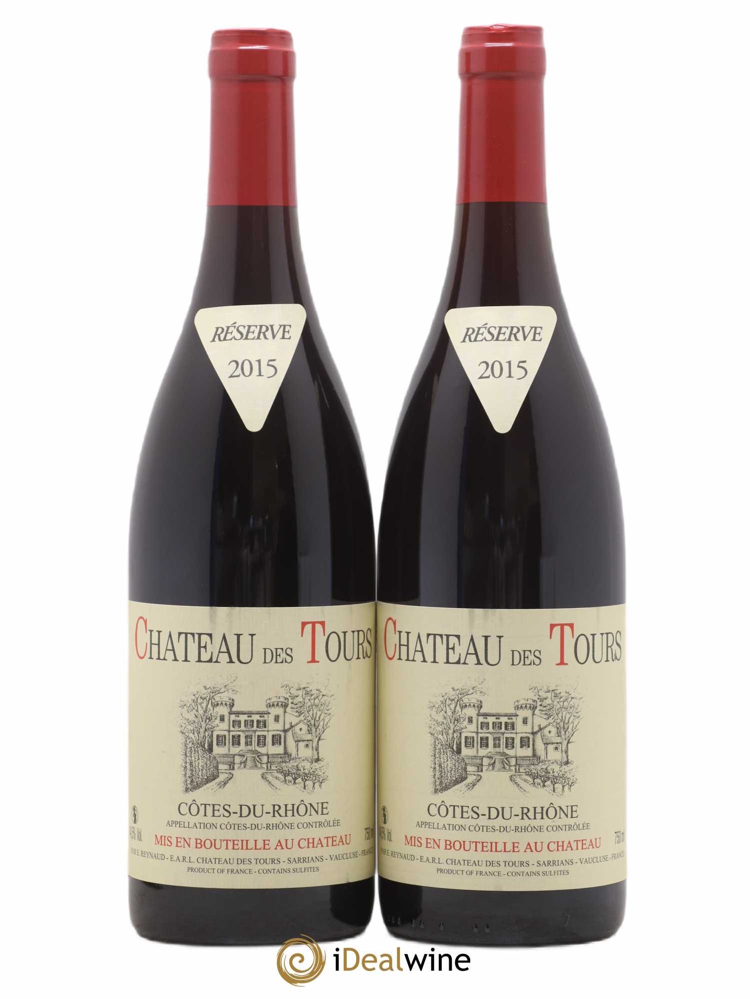 Côtes-du-Rhône Château des Tours Emmanuel Reynaud 2015 - Lot de 2 bouteilles - 0