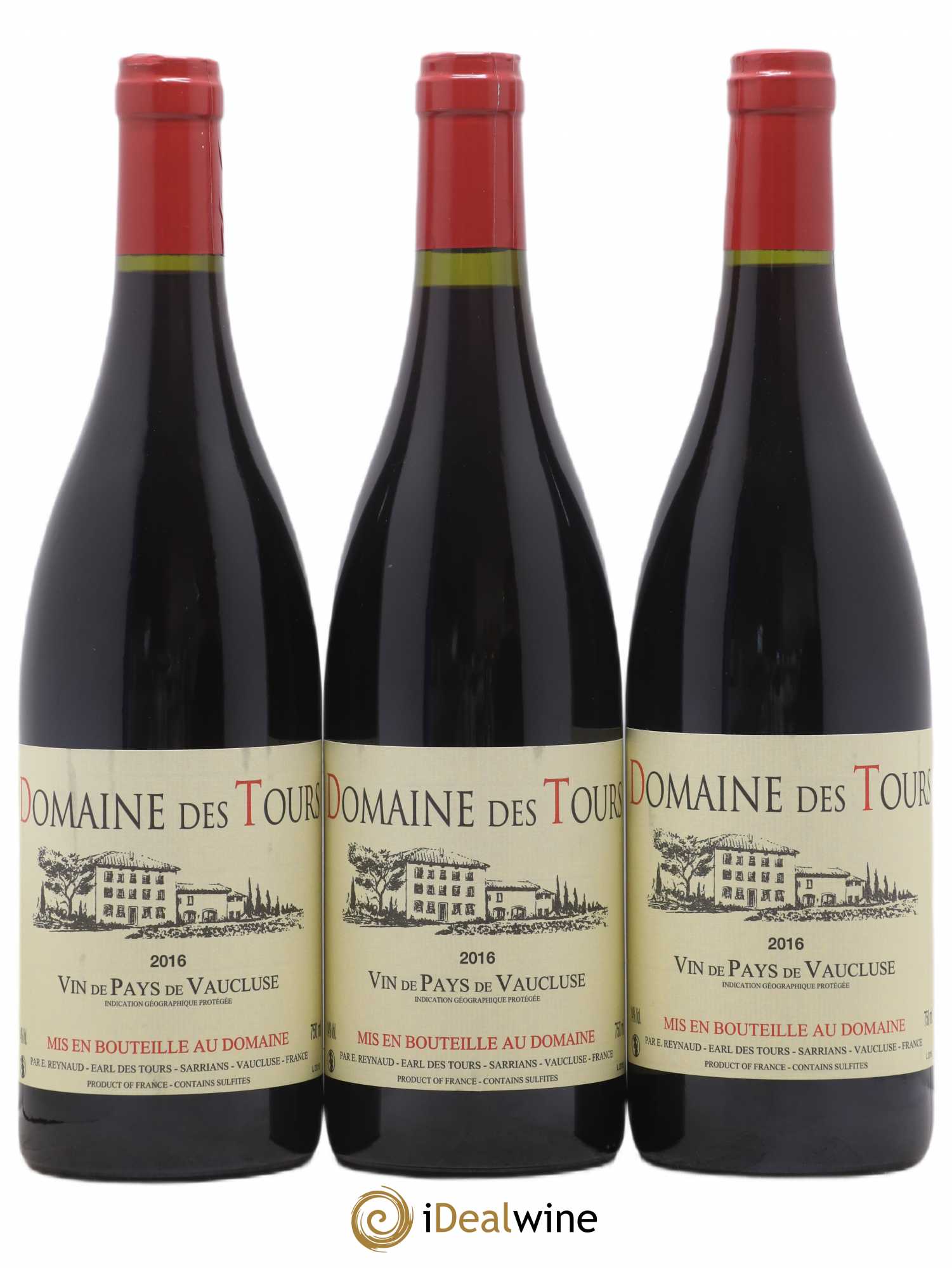Vaucluse (Vin de Pays de Vaucluse) Domaine des Tours Emmanuel Reynaud 2016 - Lot de 3 bouteilles - 0