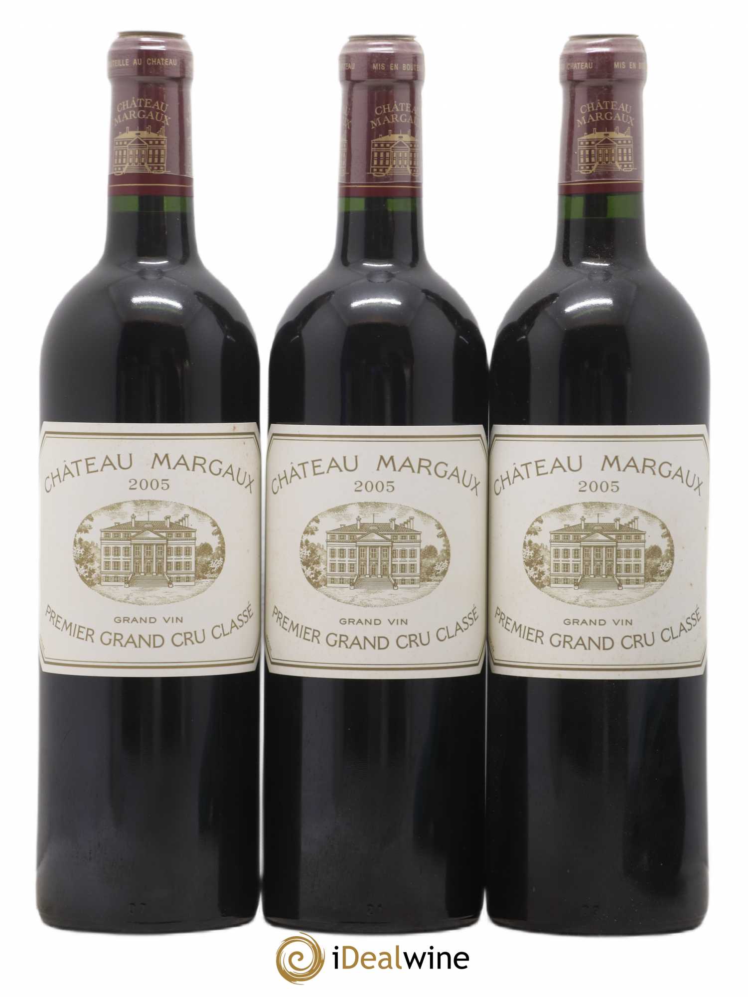 Château Margaux 1er Grand Cru Classé 2005 - Lot de 3 bouteilles - 0