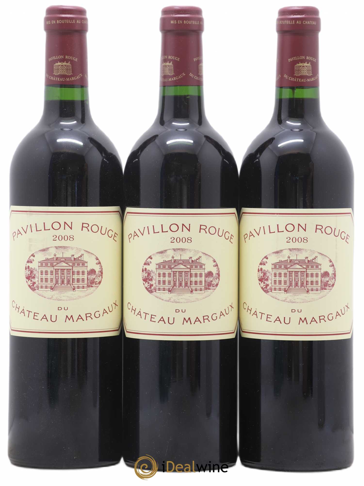 Pavillon Rouge du Château Margaux Second Vin 2008 - Lot de 3 bouteilles - 0