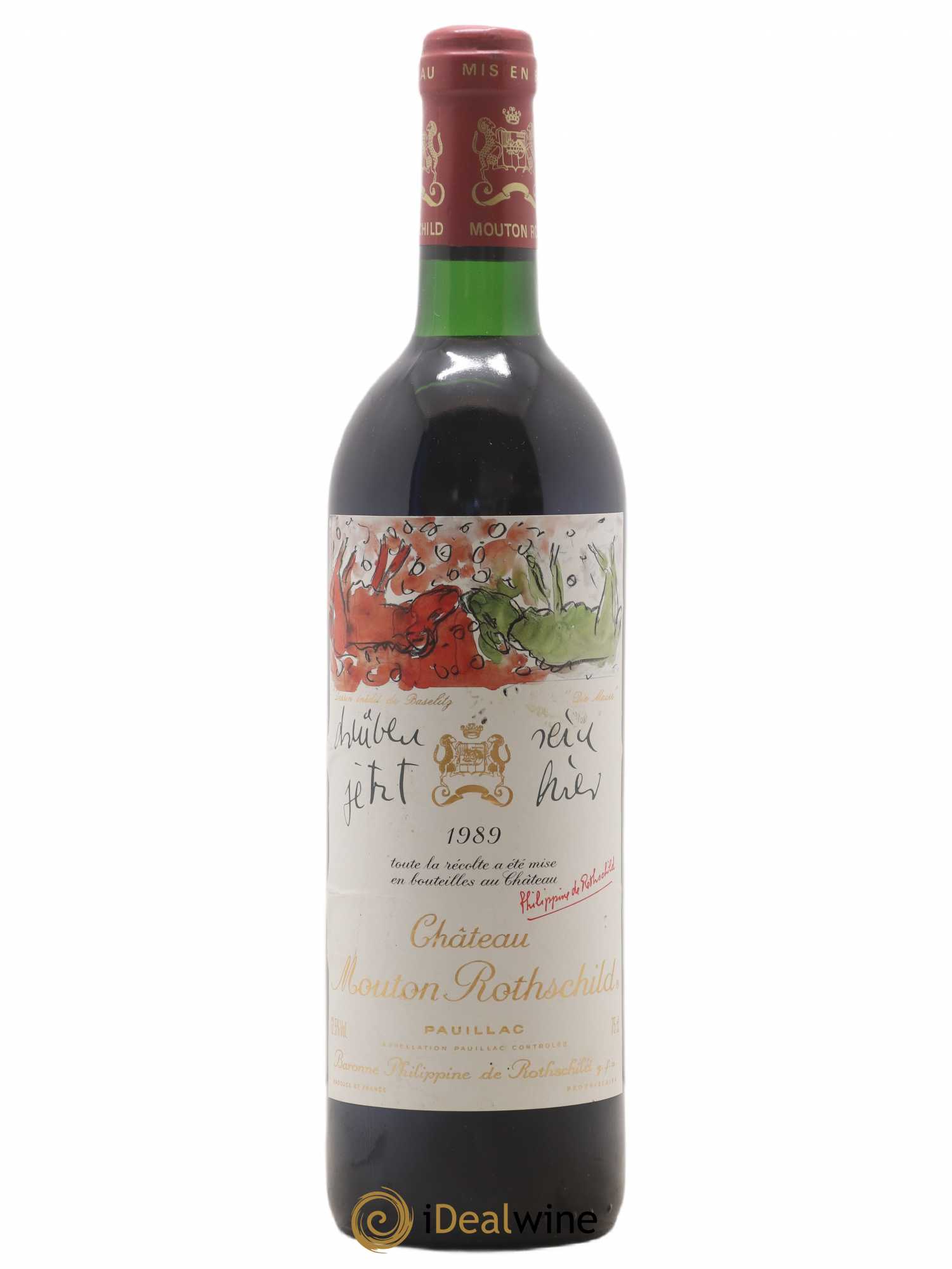 Château Mouton Rothschild 1er Grand Cru Classé 1989 - Lot de 1 bouteille - 0