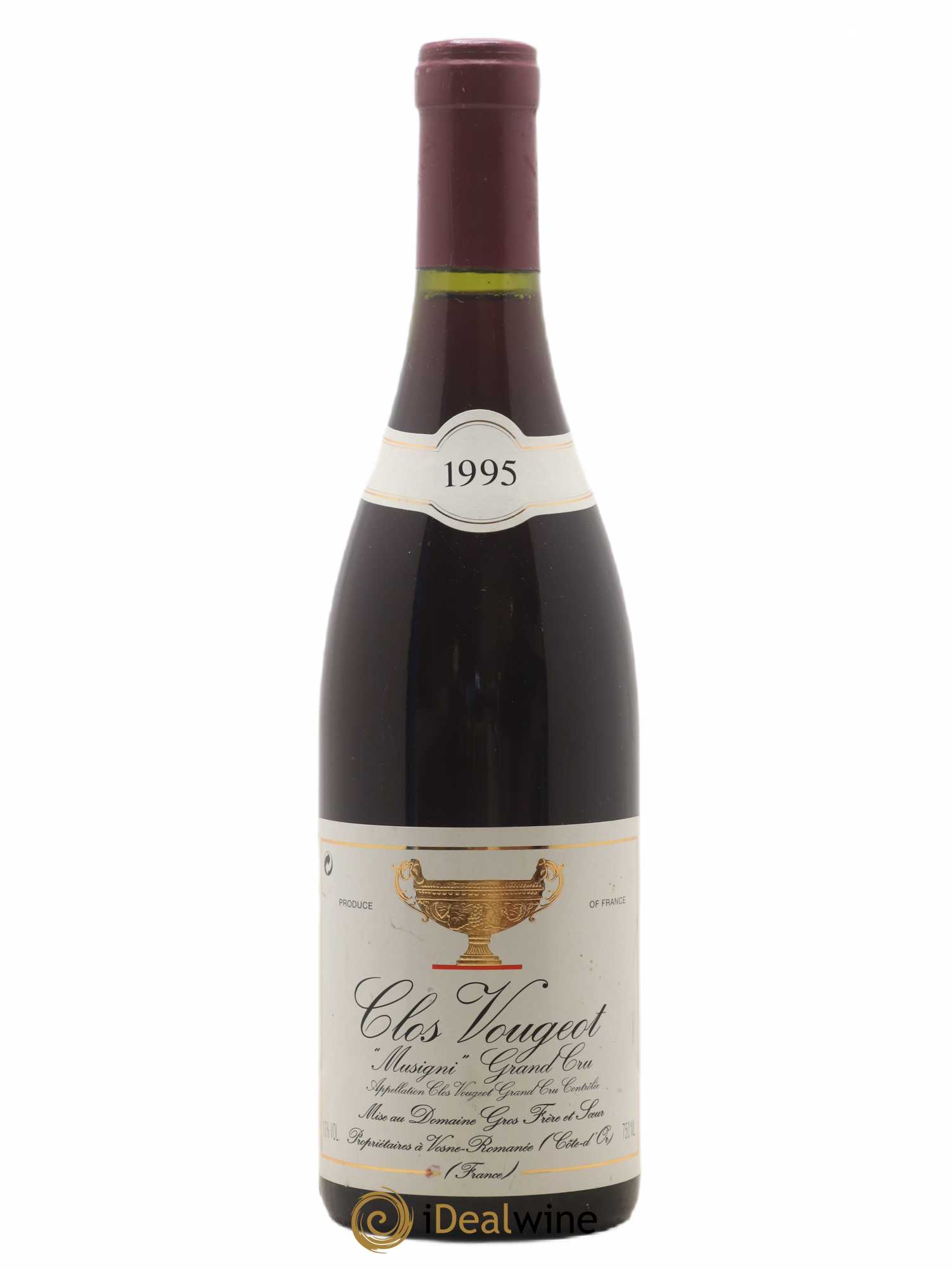 Clos de Vougeot Grand Cru Musigni Gros Frère & Soeur 1995 - Lot de 1 bouteille - 0