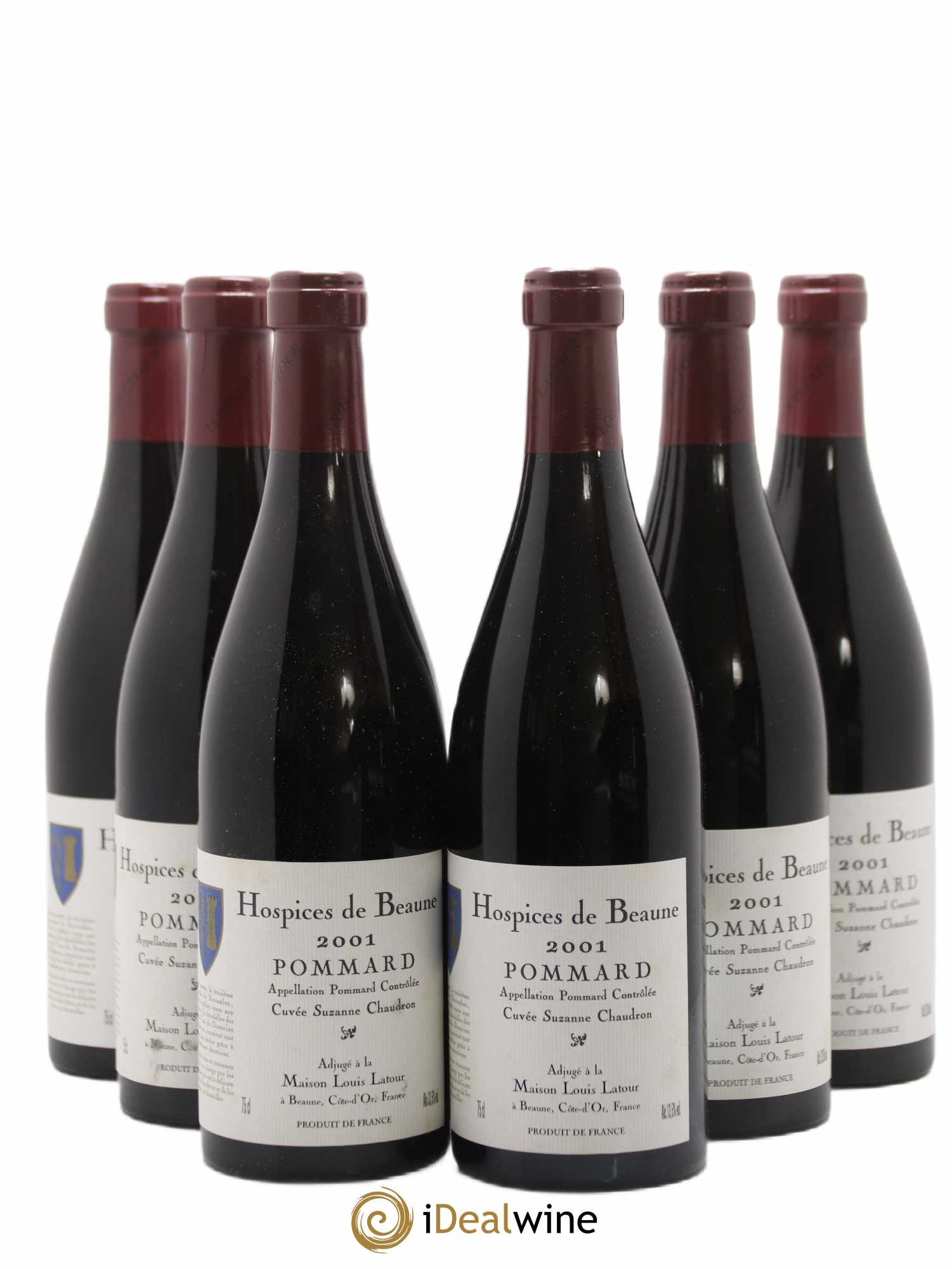 Pommard Cuvée Suzanne Chaudron Hospices de Beaune Domaine Louis Latour 2001 - Lot de 6 bouteilles - 0