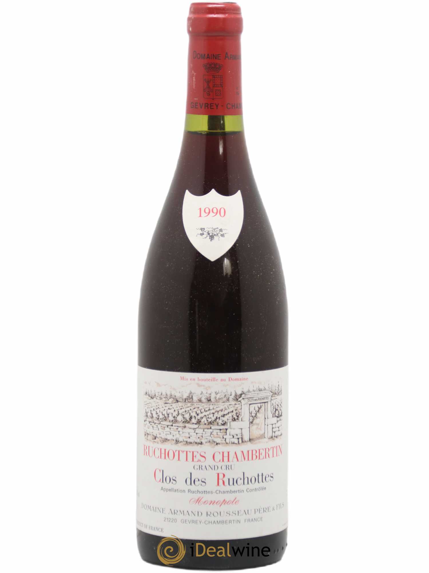 Ruchottes-Chambertin Grand Cru Clos des Ruchottes Armand Rousseau (Domaine) 1990 - Lot de 1 bouteille - 0