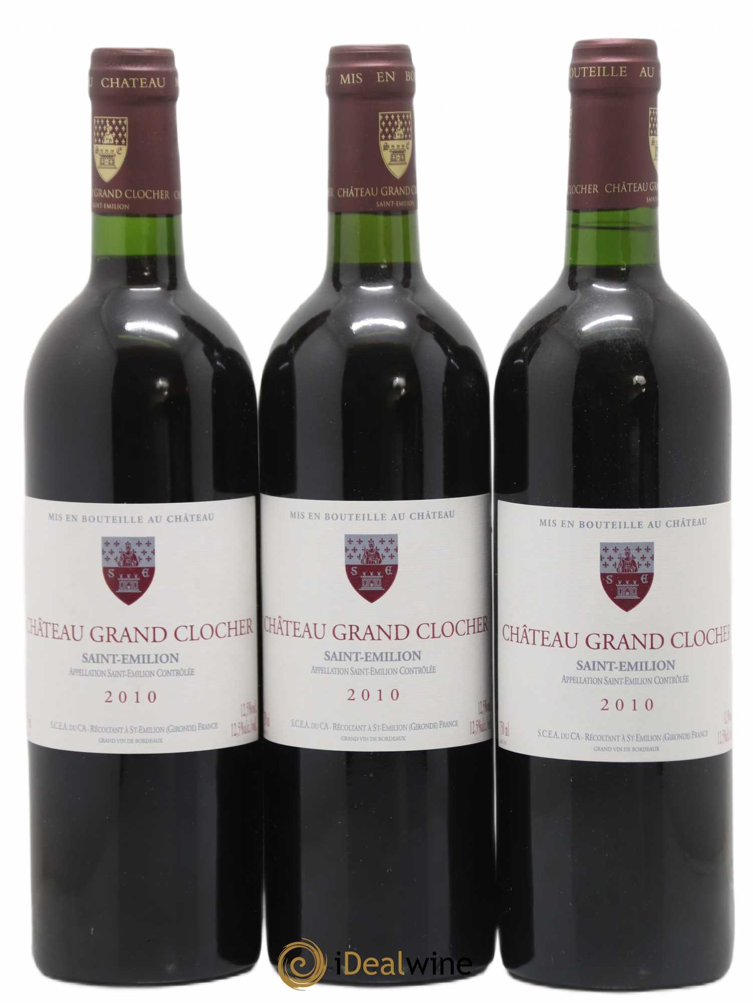 Saint-Émilion Grand Cru Château Grand Clocher 2010 - Posten von 6 Flaschen - 2