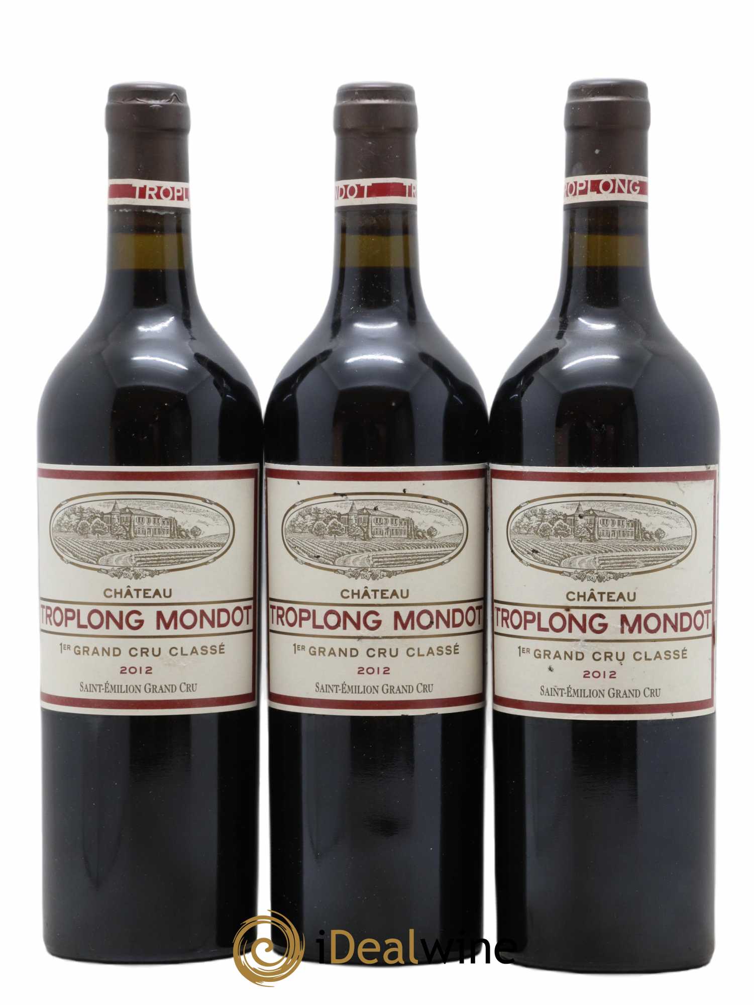 Château Troplong Mondot 1er Grand Cru Classé B 2012 - Lot de 3 bouteilles - 0