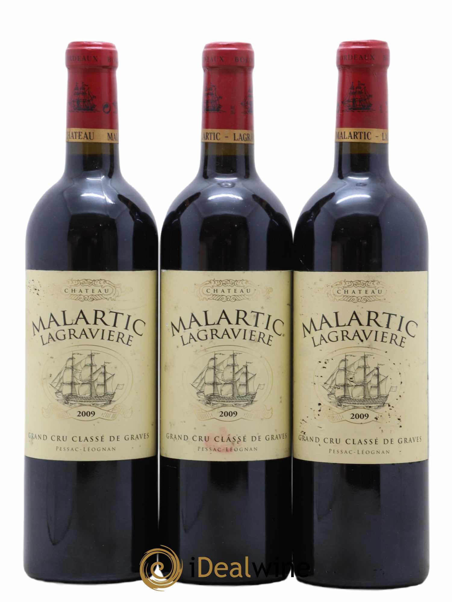 Château Malartic-Lagravière Cru Classé de Graves 2009 - Lot de 3 bouteilles - 0
