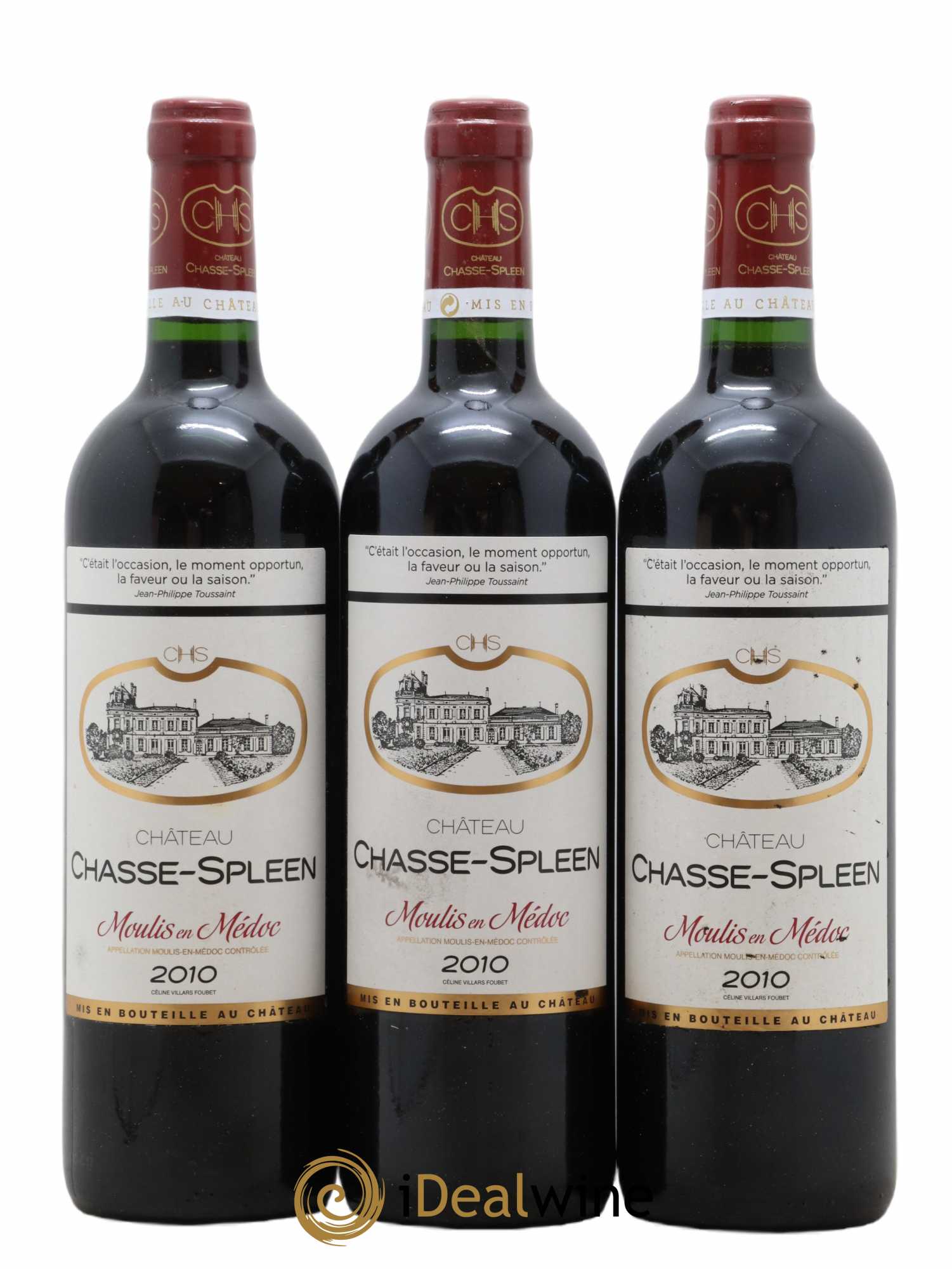 Château Chasse Spleen 2010 - Lot de 3 bouteilles - 0