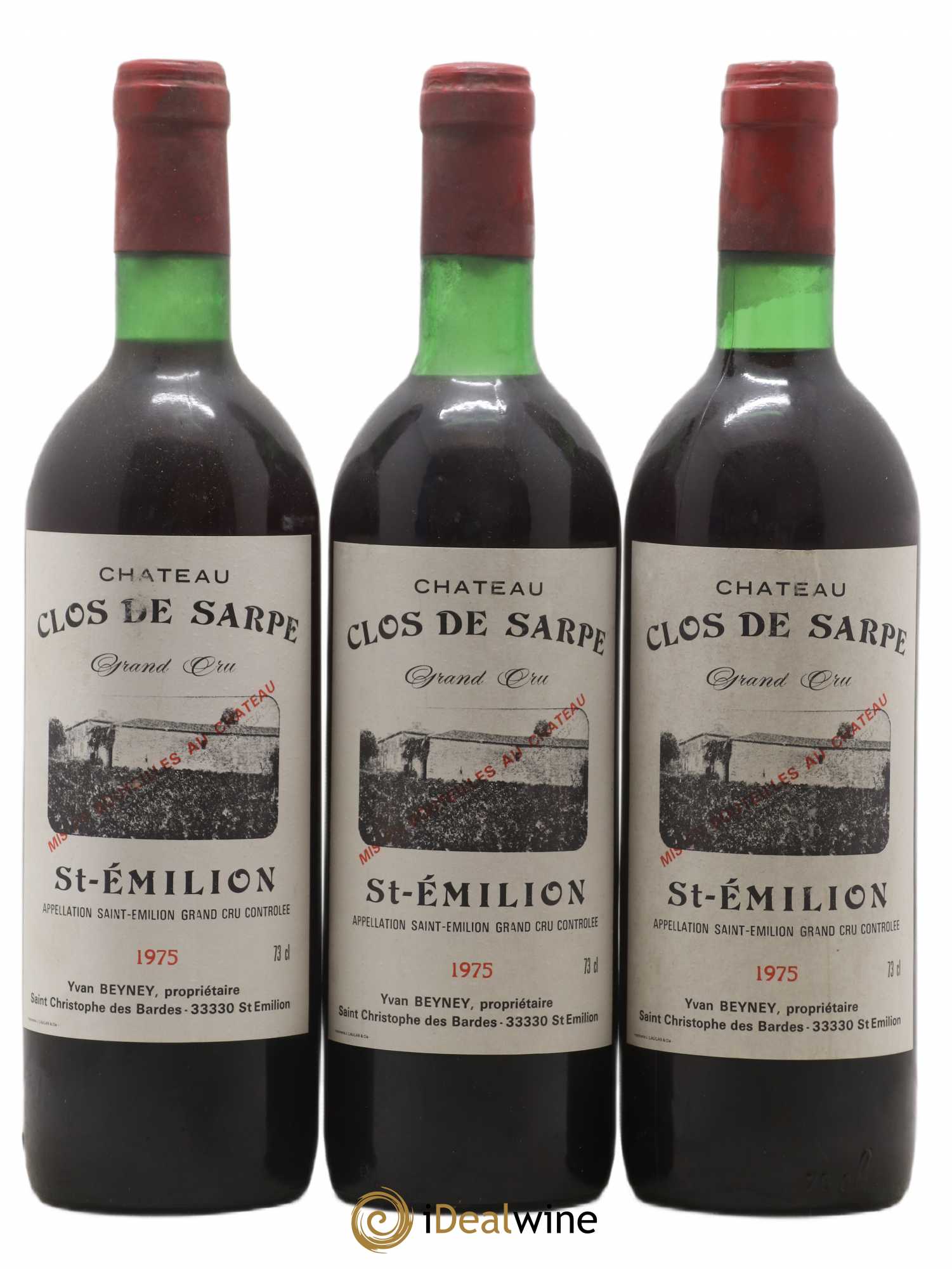 Clos de Sarpe Grand Cru Classé 1975 - Lot de 12 bouteilles - 1