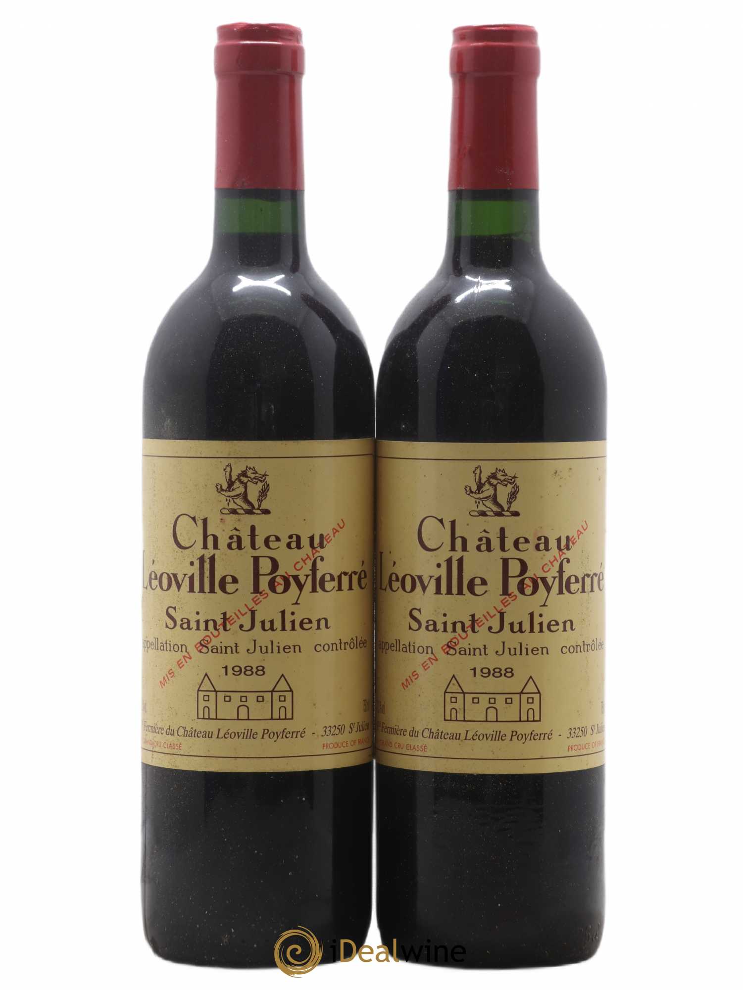 Château Léoville Poyferré 2ème Grand Cru Classé 1988 - Lot de 2 bouteilles - 0