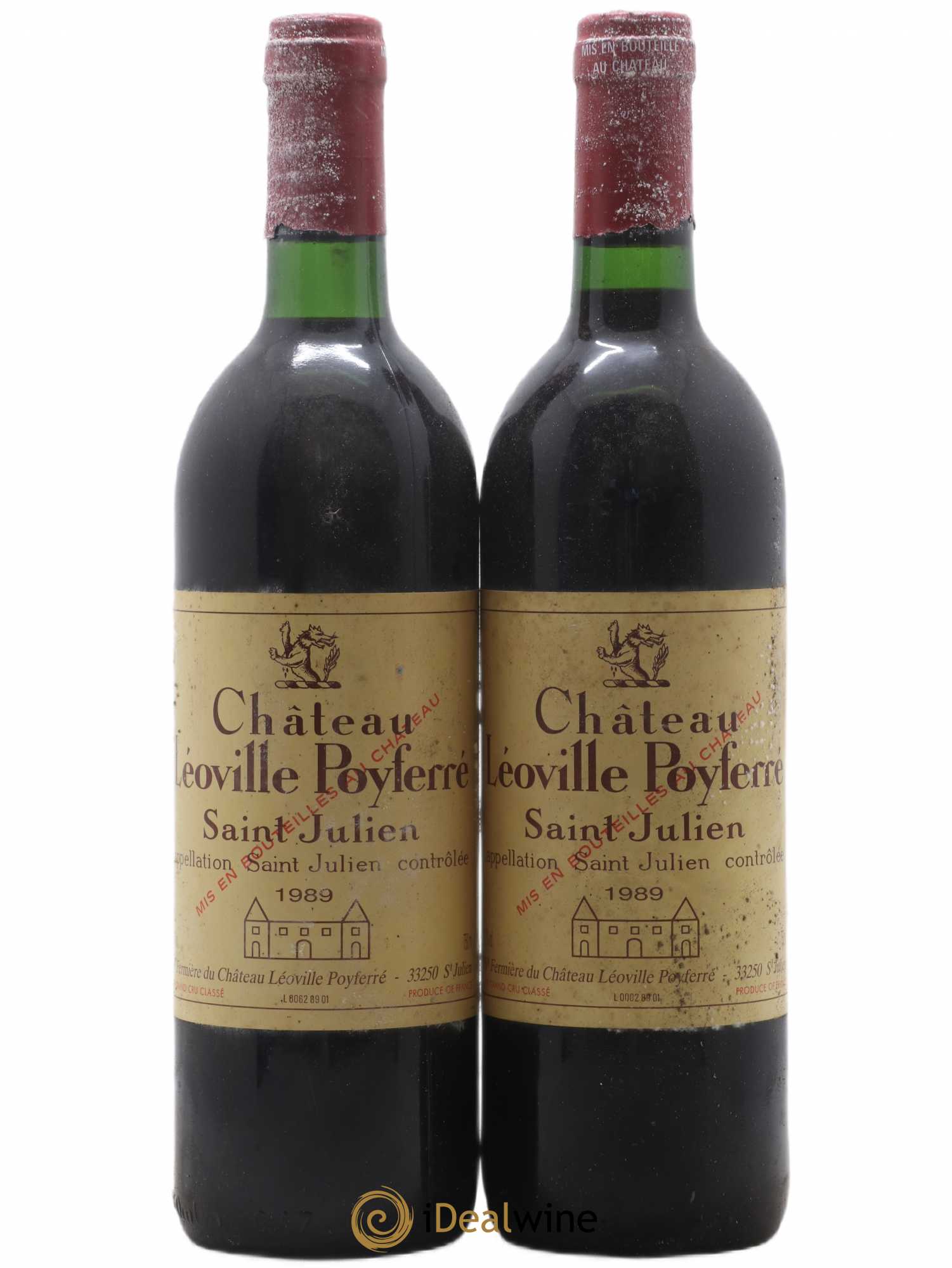 Château Léoville Poyferré 2ème Grand Cru Classé 1989 - Lot de 2 bouteilles - 0
