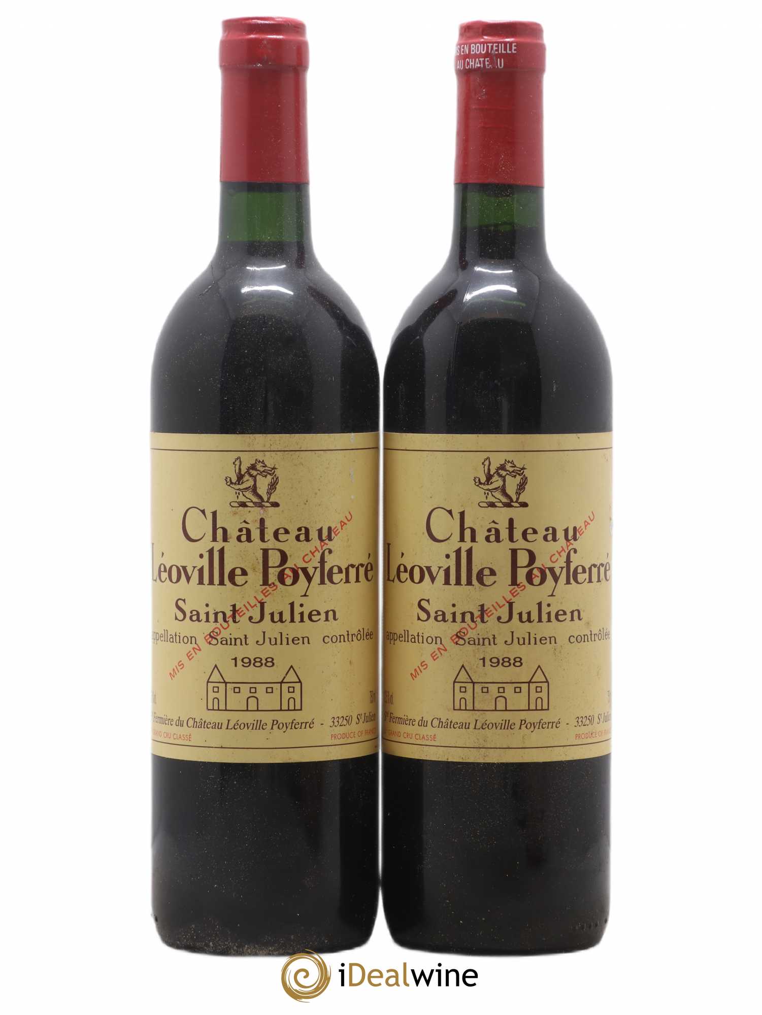 Château Léoville Poyferré 2ème Grand Cru Classé 1988 - Lot de 2 bouteilles - 0