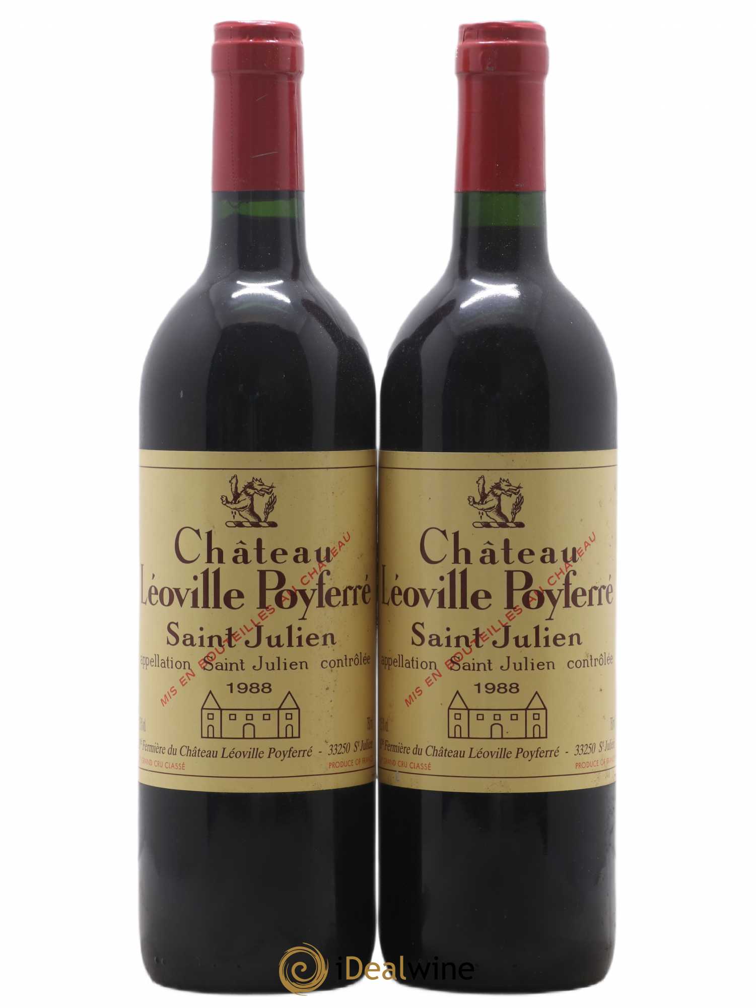 Château Léoville Poyferré 2ème Grand Cru Classé 1988 - Lot de 2 bouteilles - 0