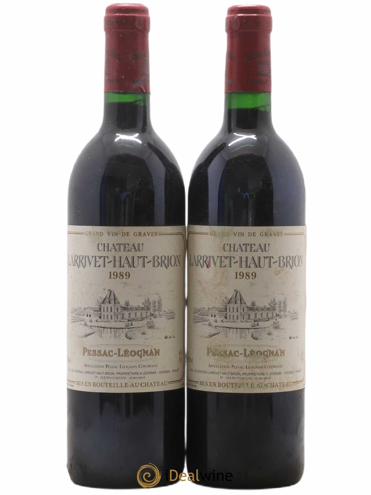 Château Larrivet Haut-Brion 1989 - Lot de 2 bouteilles - 0