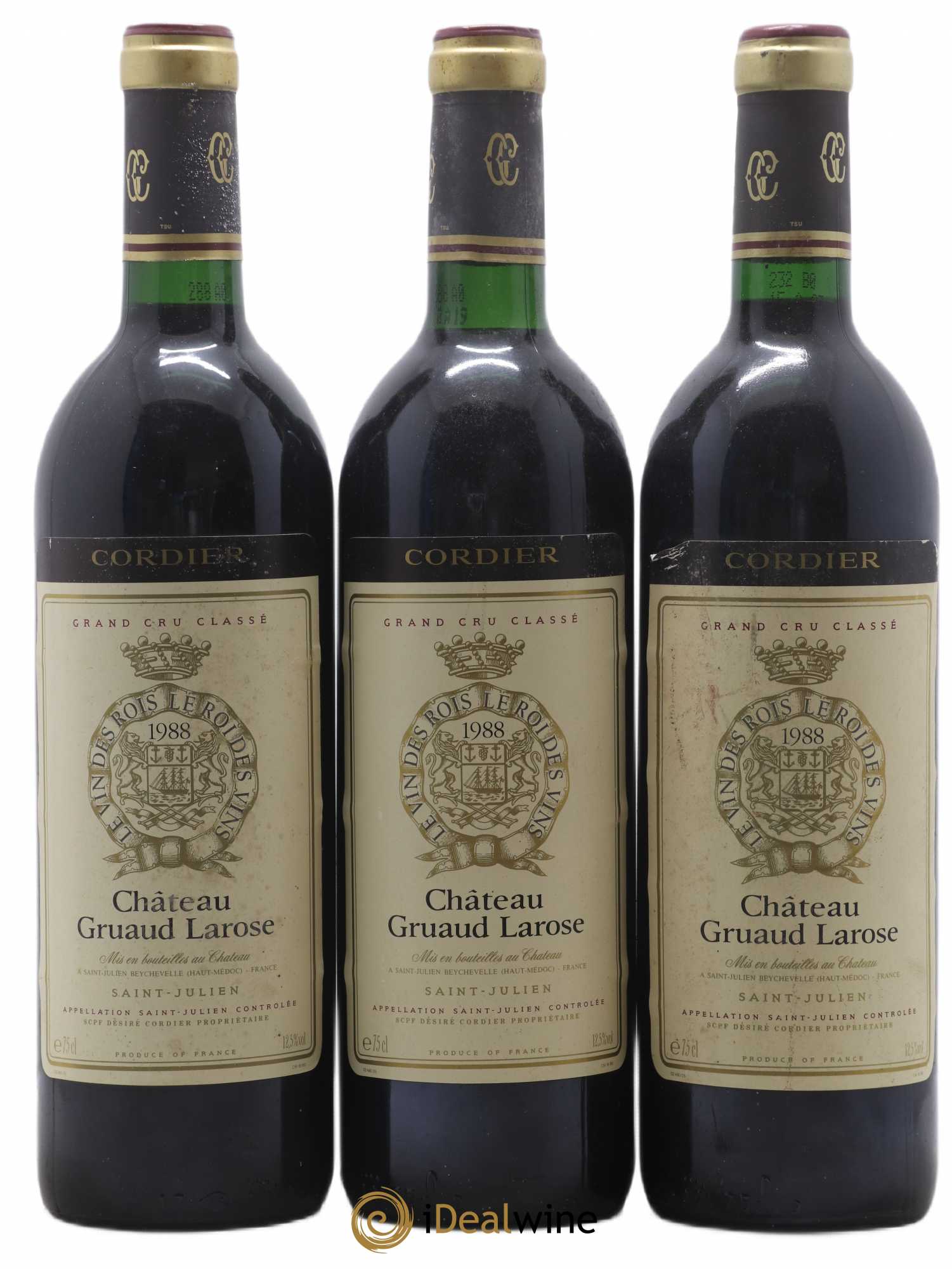 Château Gruaud Larose 2ème Grand Cru Classé 1988 - Lot de 3 bouteilles - 0