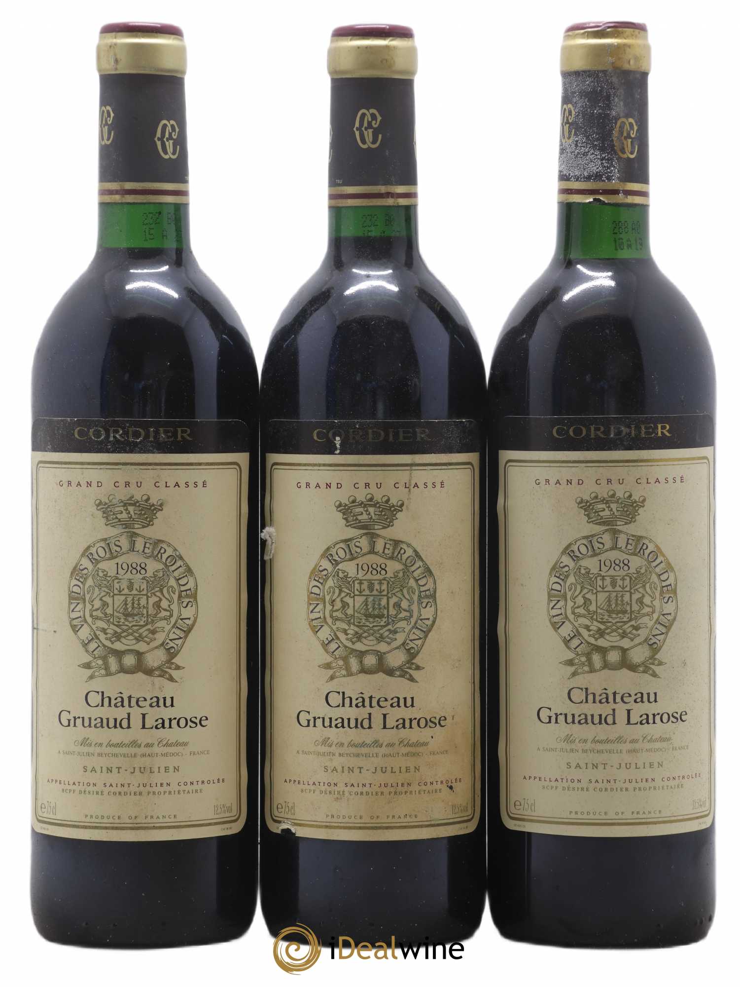Château Gruaud Larose 2ème Grand Cru Classé 1988 - Lot de 3 bouteilles - 0