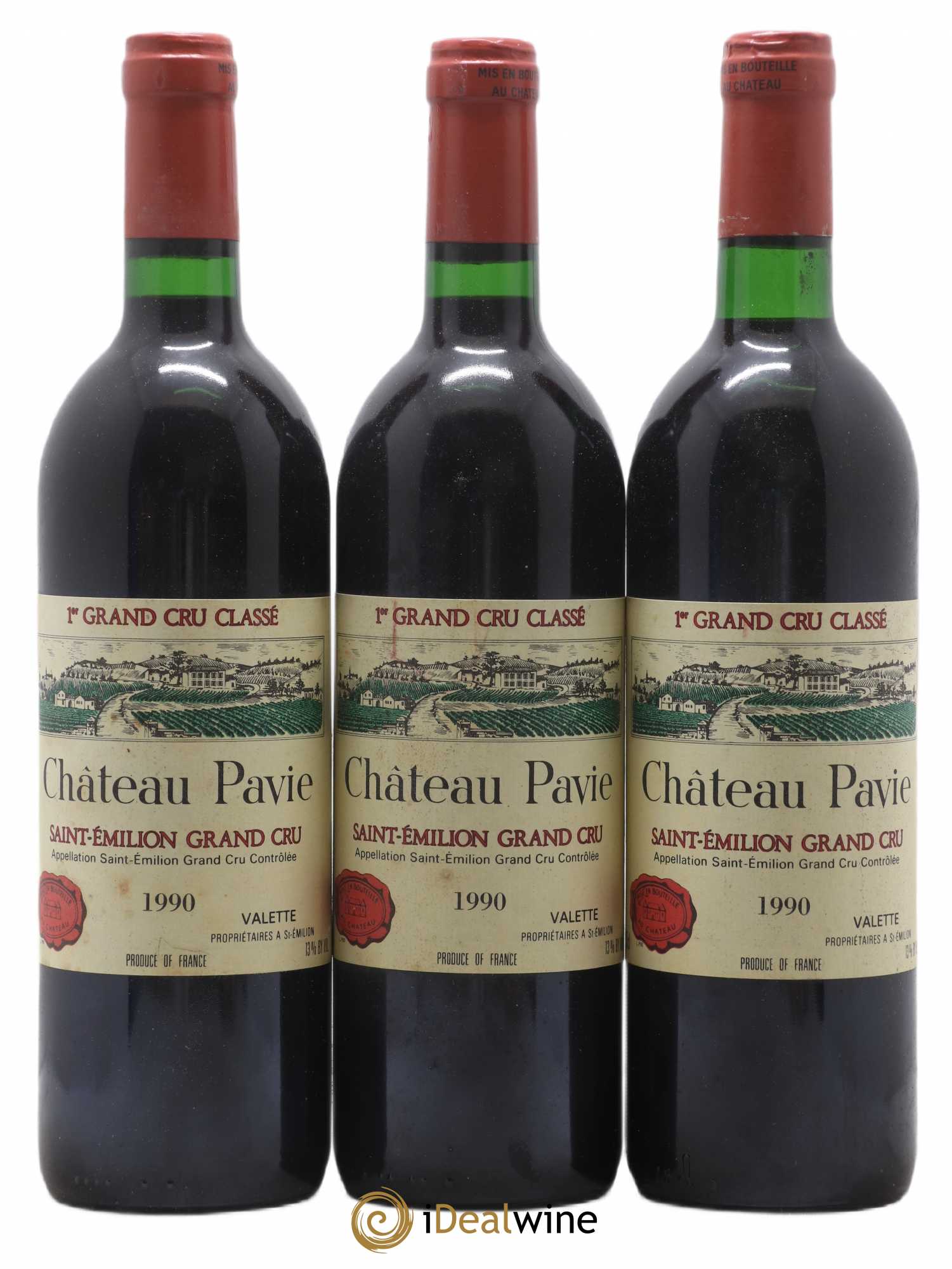 Château Pavie 1er Grand Cru Classé A 1990 - Lot de 3 bouteilles - 0
